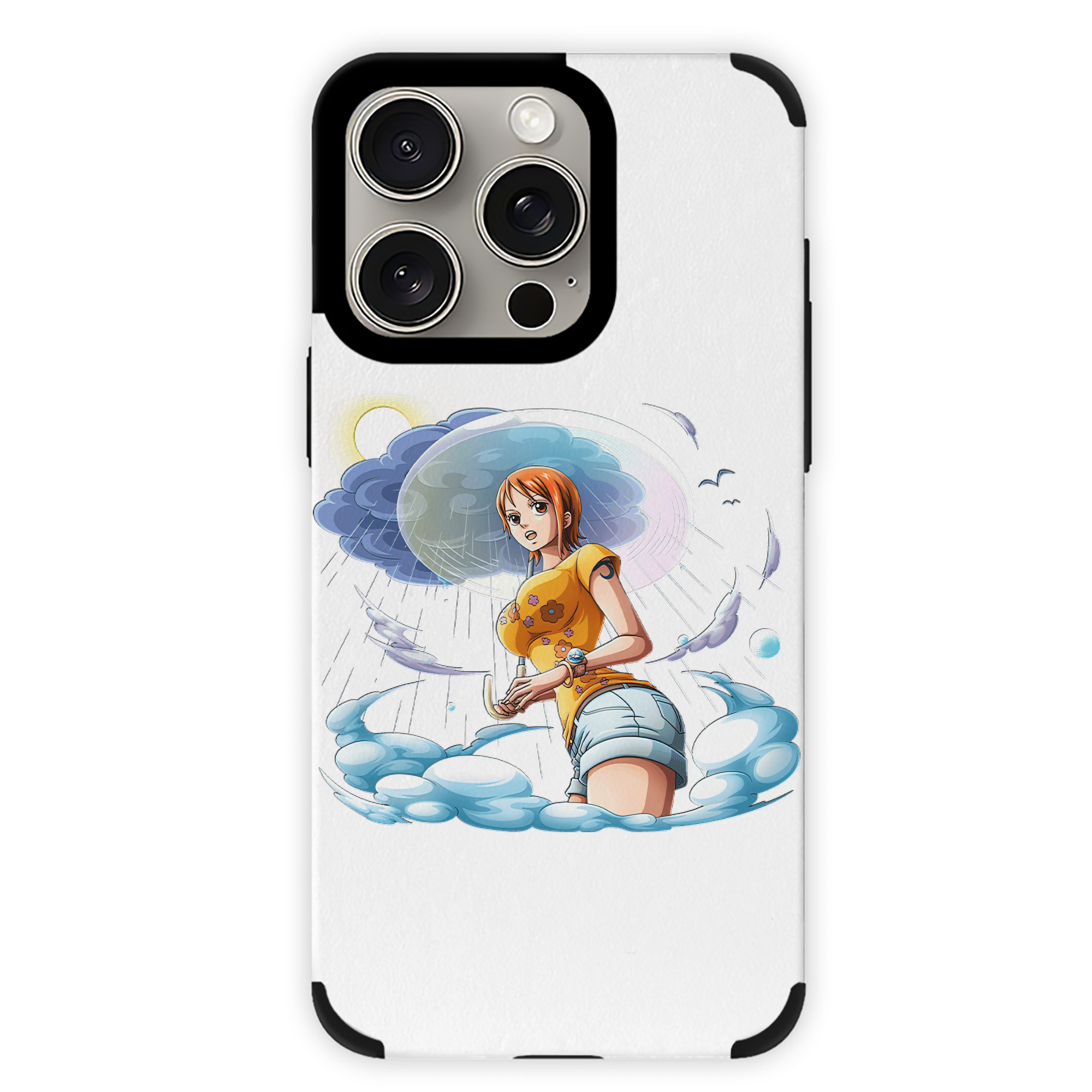 （画像用） ワンピース ナミ ONE PIECE Nami 【iPhone15ProMax対応】 PUレザー スマホケース 耐衝撃＆黄変防止