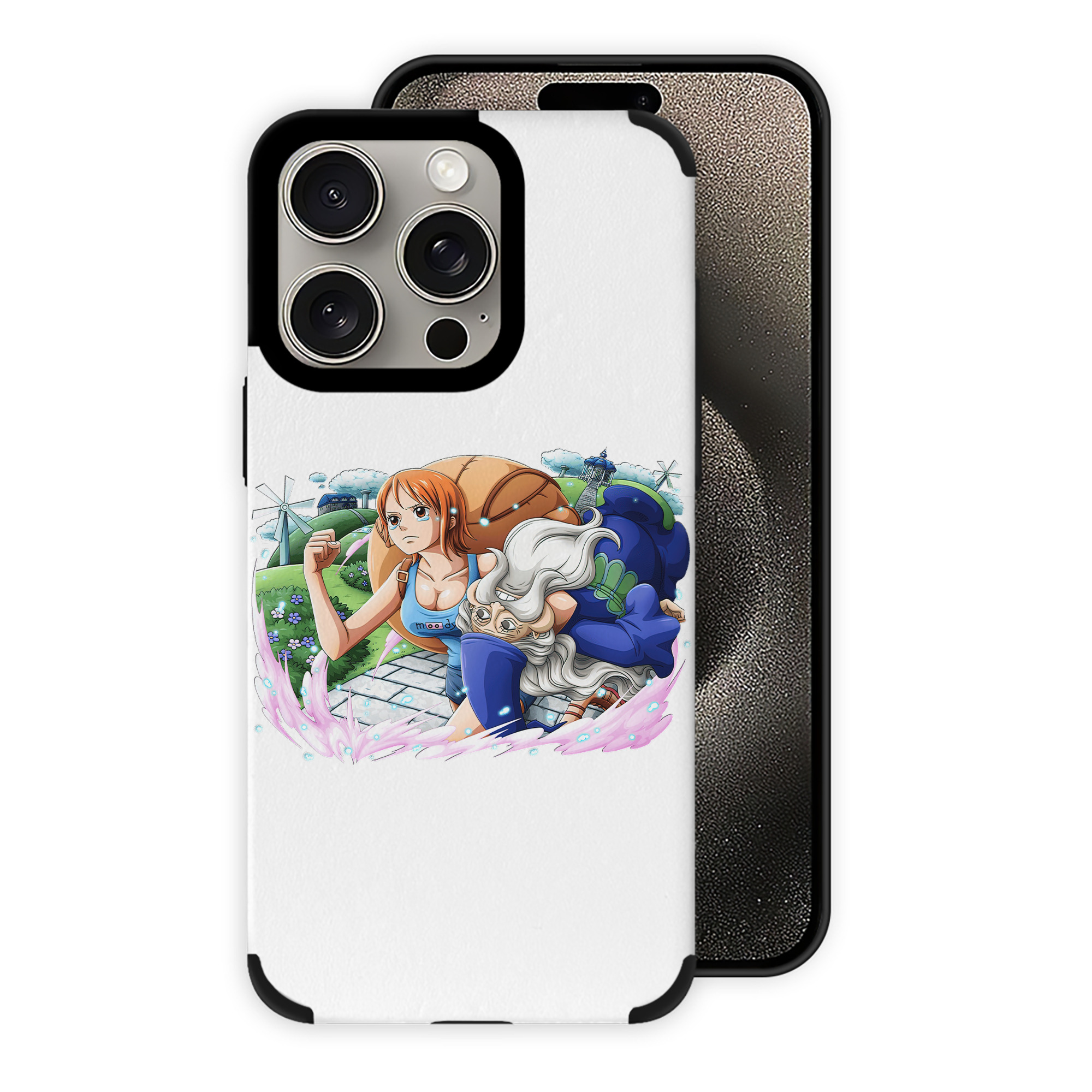 （画像用） ワンピース ナミ ONE PIECE Nami 【iPhone15ProMax対応】 PUレザー スマホケース 耐衝撃＆黄変防止