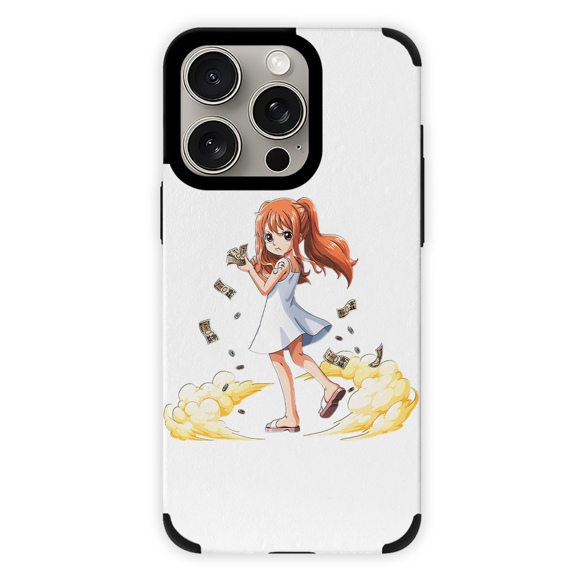 （画像用） ワンピース ナミ ONE PIECE Nami 【iPhone15ProMax対応】 PUレザー スマホケース 耐衝撃＆黄変防止
