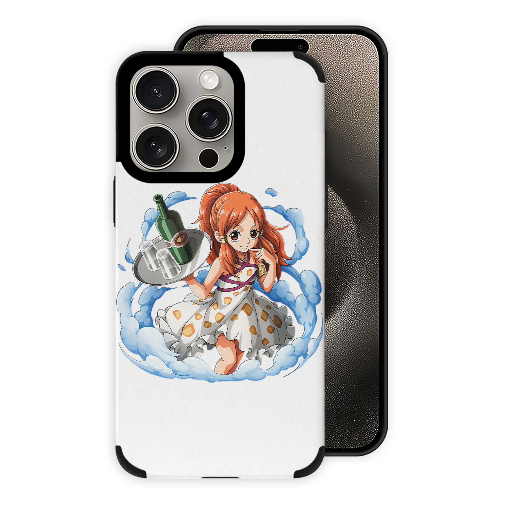 （画像用） ワンピース ナミ ONE PIECE Nami 【iPhone15ProMax対応】 PUレザー スマホケース 耐衝撃＆黄変防止