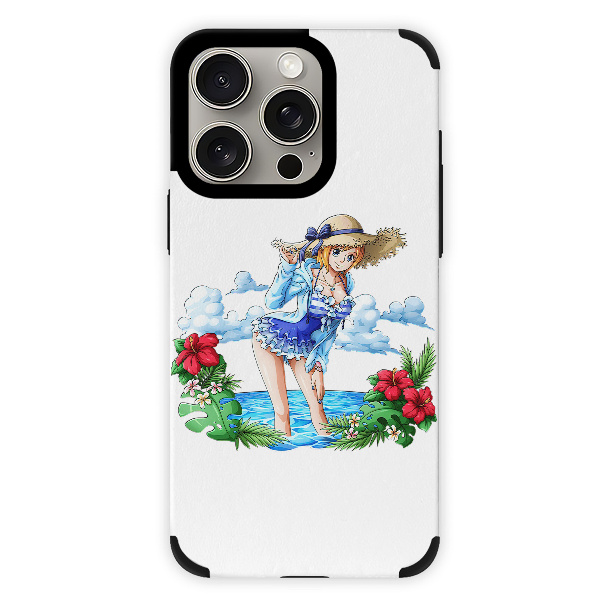 （画像用） ワンピース ナミ ONE PIECE Nami 【iPhone15ProMax対応】 PUレザー スマホケース 耐衝撃＆黄変防止