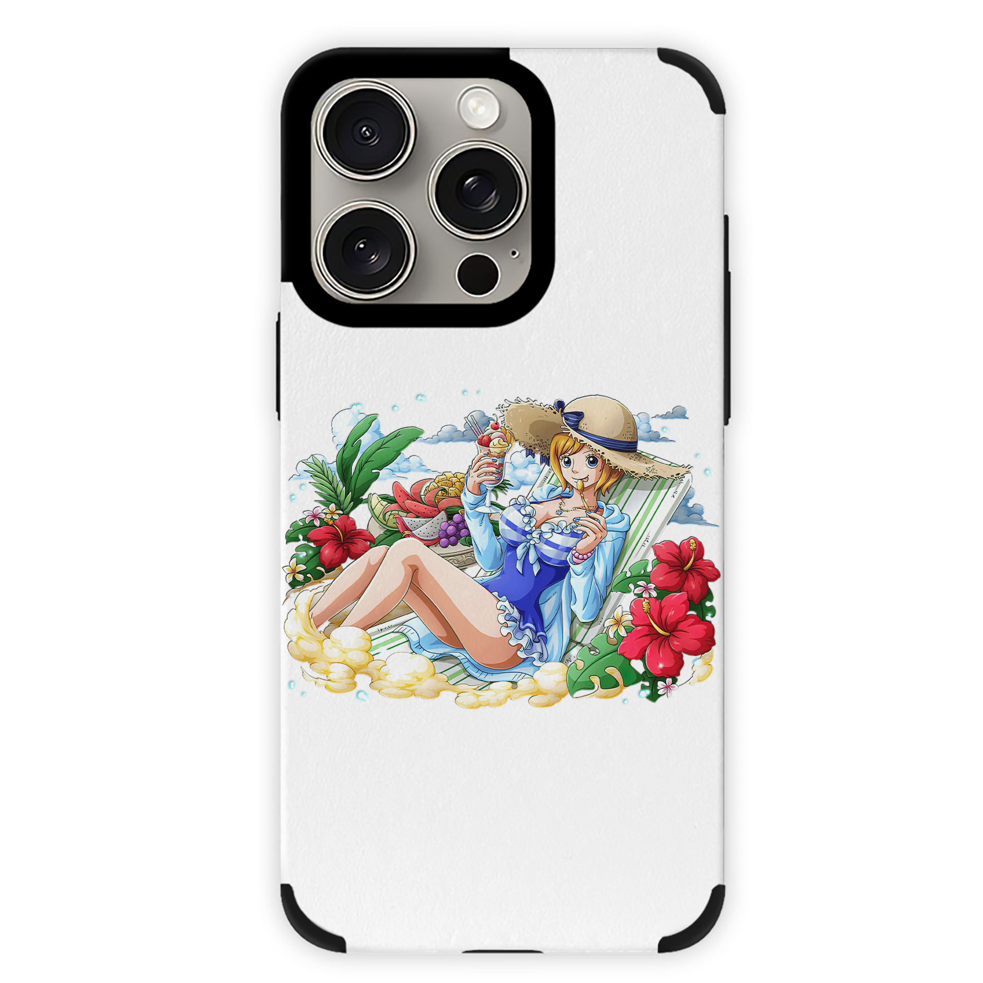 （画像用） ワンピース ナミ ONE PIECE Nami 【iPhone15ProMax対応】 PUレザー スマホケース 耐衝撃＆黄変防止
