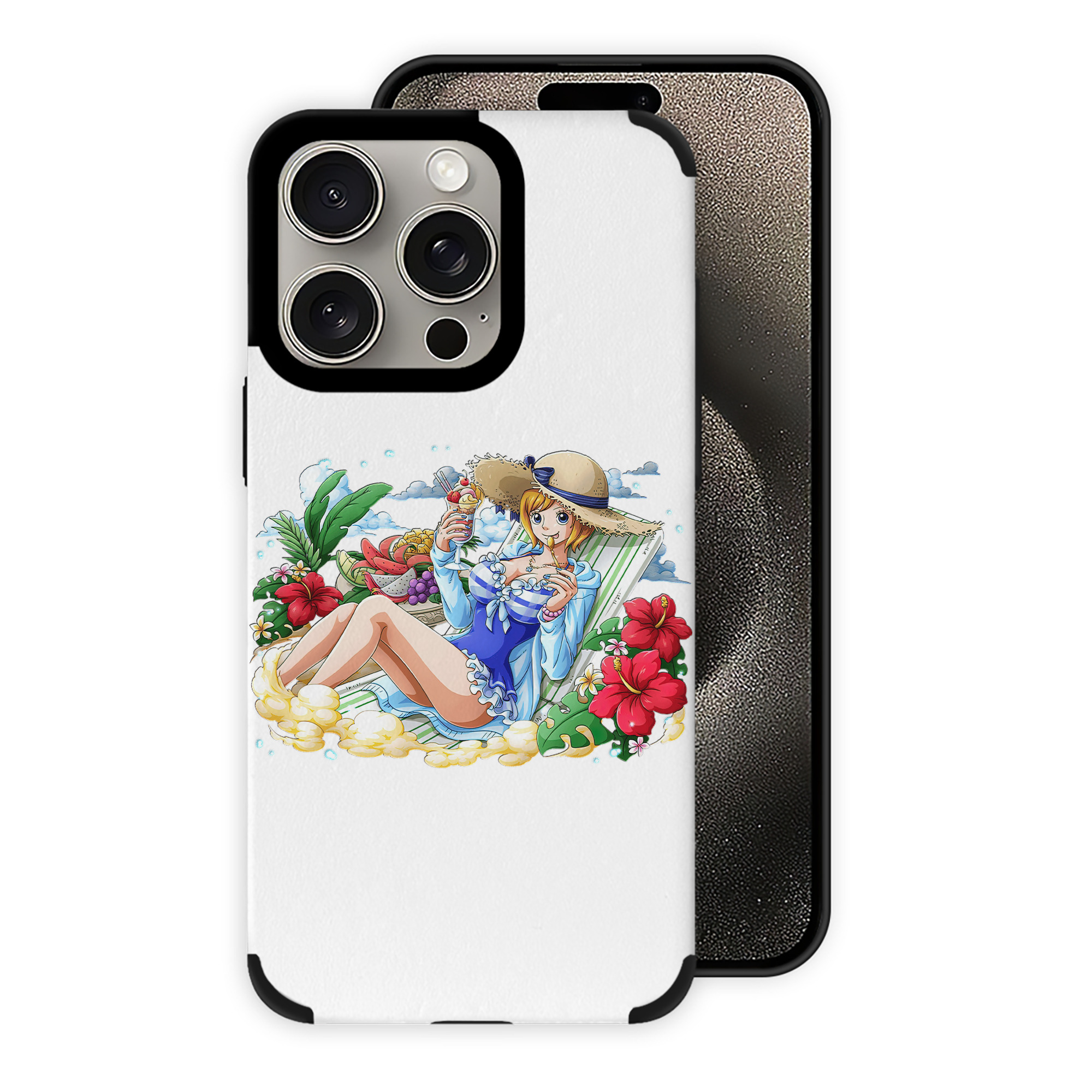 （画像用） ワンピース ナミ ONE PIECE Nami 【iPhone15ProMax対応】 PUレザー スマホケース 耐衝撃＆黄変防止
