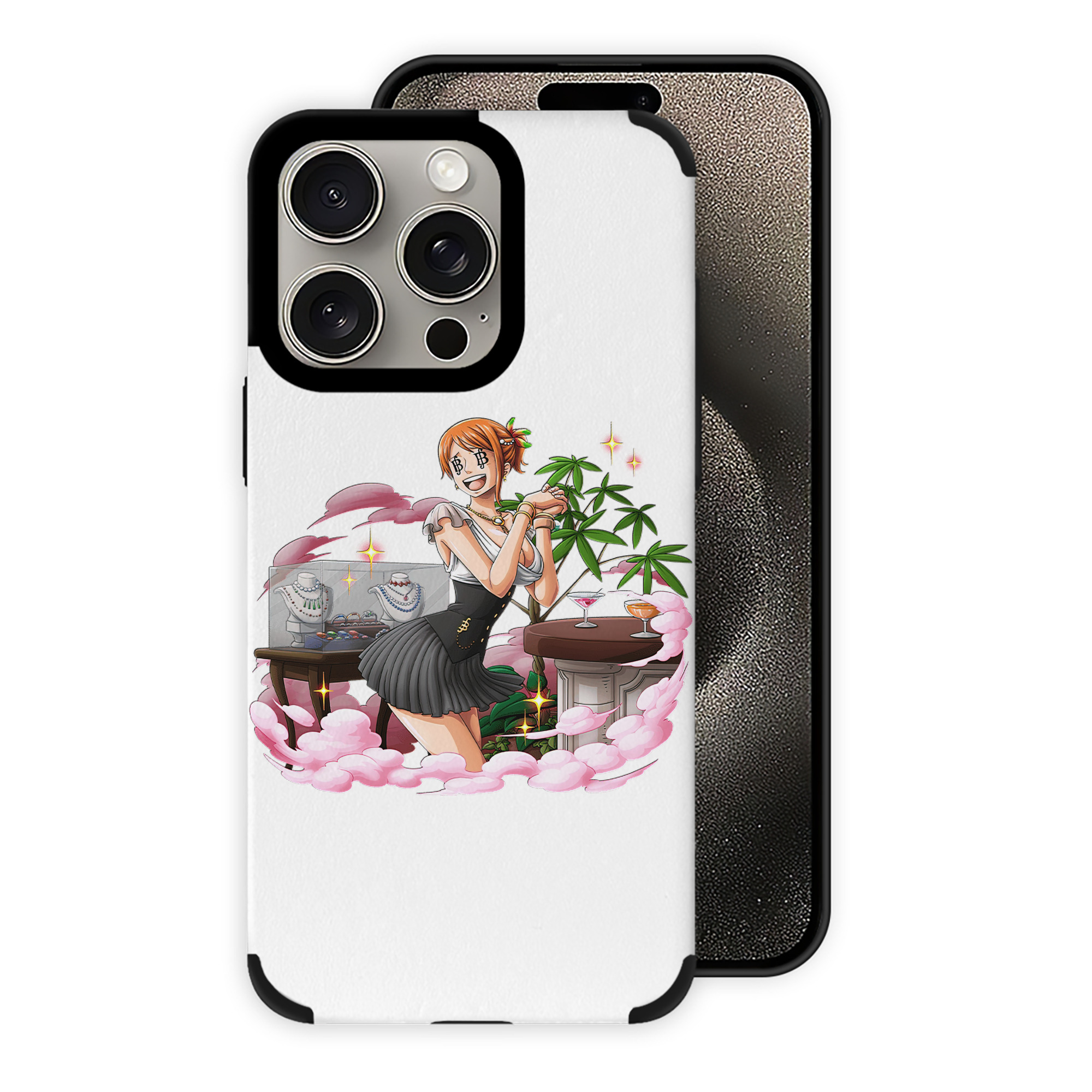 （画像用） ワンピース ナミ ONE PIECE Nami 【iPhone15ProMax対応】 PUレザー スマホケース 耐衝撃＆黄変防止