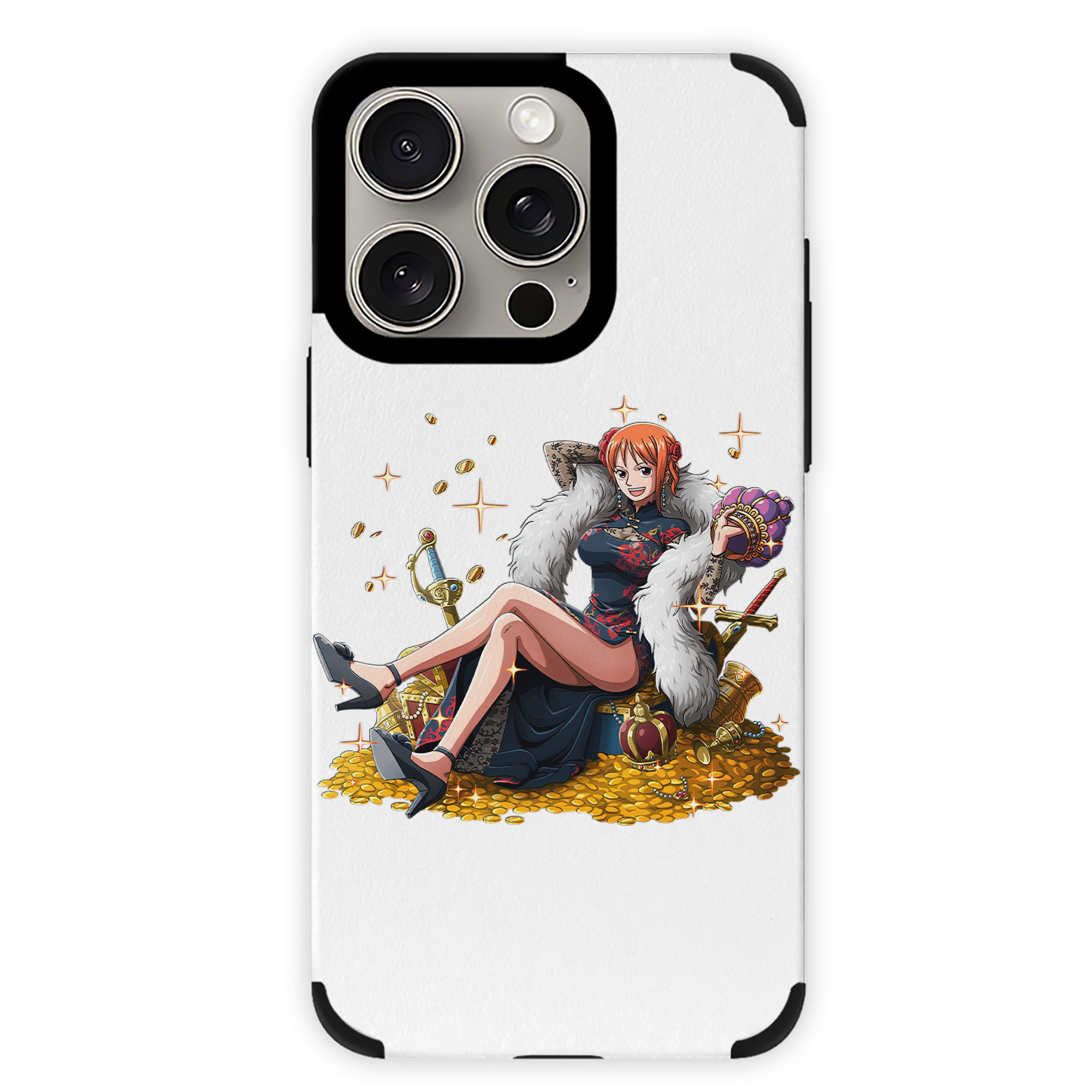 （画像用） ワンピース ナミ ONE PIECE Nami 【iPhone15ProMax対応】 PUレザー スマホケース 耐衝撃＆黄変防止