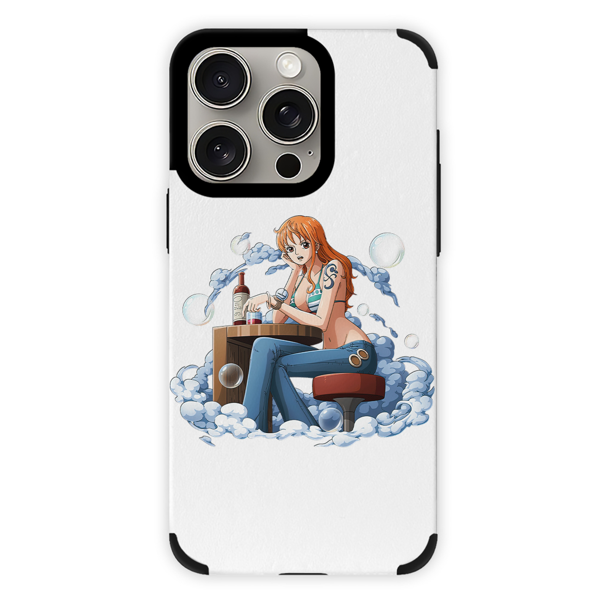 （画像用） ワンピース ナミ ONE PIECE Nami 【iPhone15ProMax対応】 PUレザー スマホケース 耐衝撃＆黄変防止