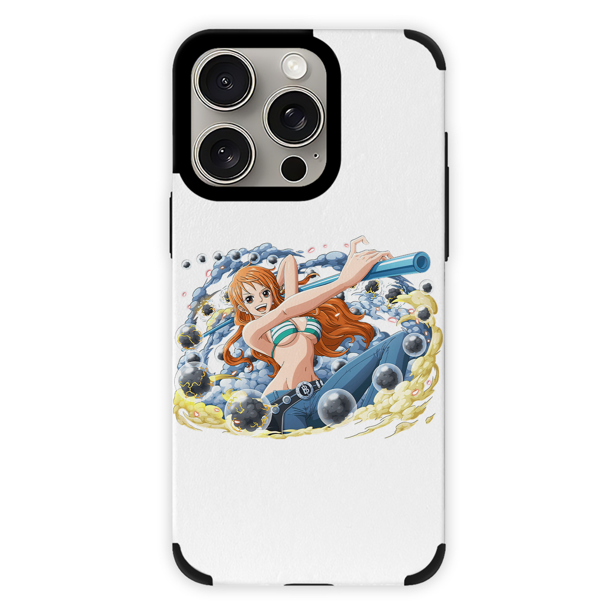 （画像用） ワンピース ナミ ONE PIECE Nami 【iPhone15ProMax対応】 PUレザー スマホケース 耐衝撃＆黄変防止