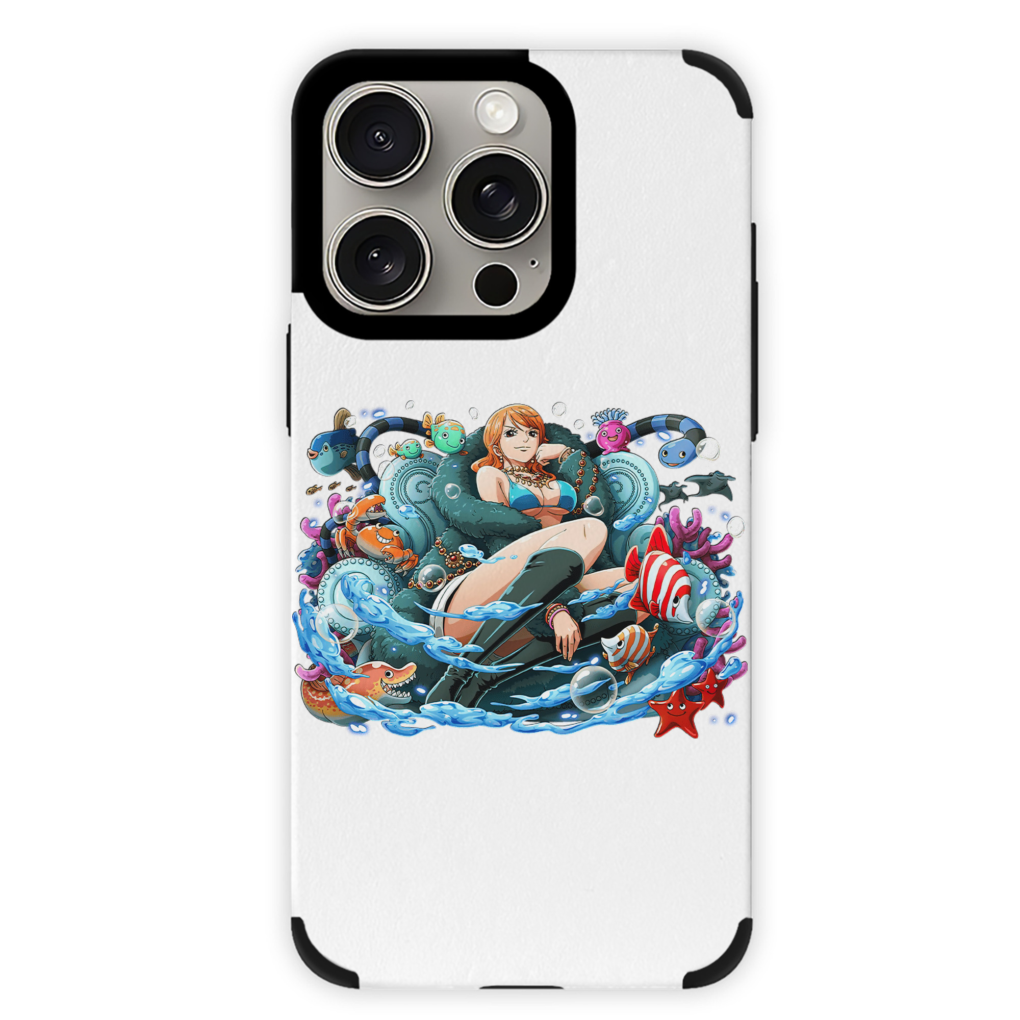 （画像用） ワンピース ナミ ONE PIECE Nami 【iPhone15ProMax対応】 PUレザー スマホケース 耐衝撃＆黄変防止