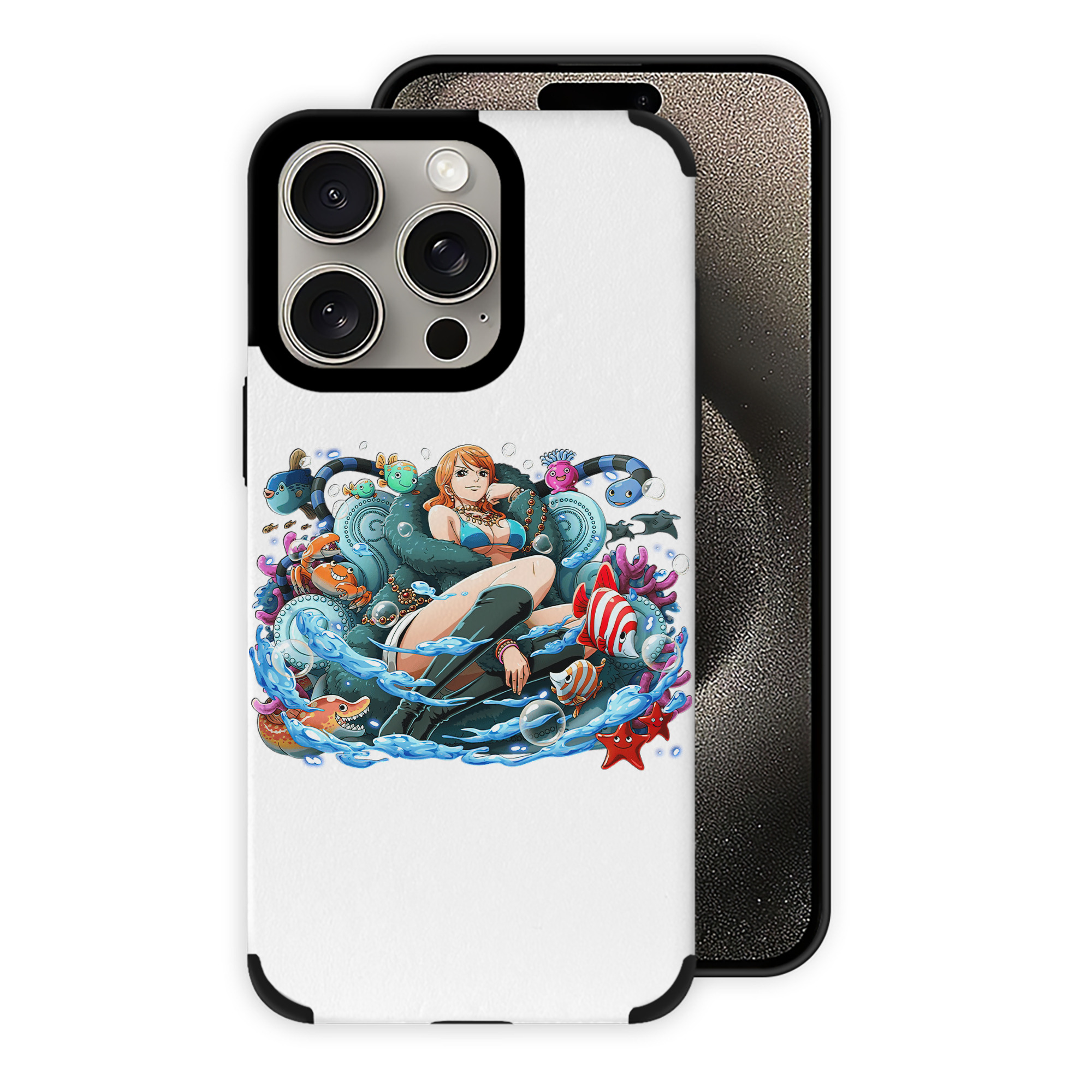 （画像用） ワンピース ナミ ONE PIECE Nami 【iPhone15ProMax対応】 PUレザー スマホケース 耐衝撃＆黄変防止