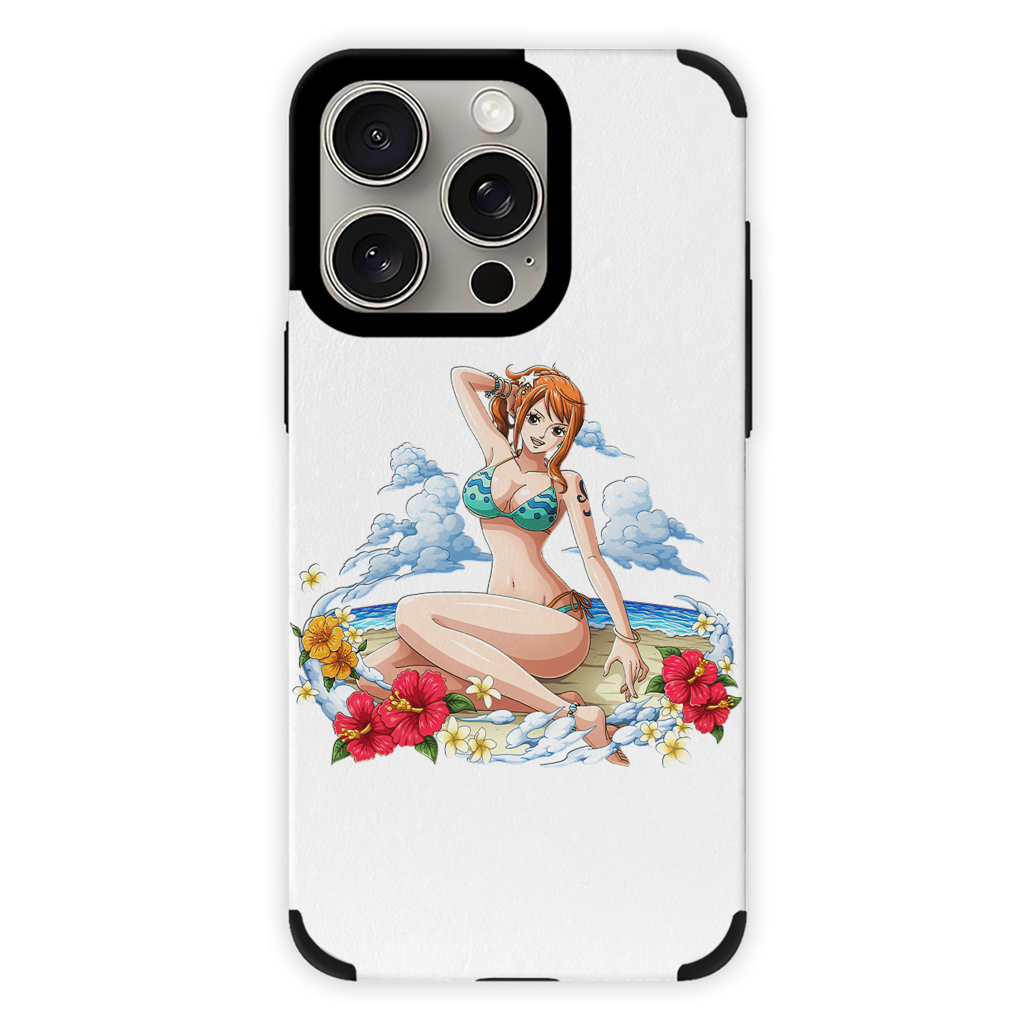 （画像用） ワンピース ナミ ONE PIECE Nami 【iPhone15ProMax対応】 PUレザー スマホケース 耐衝撃＆黄変防止