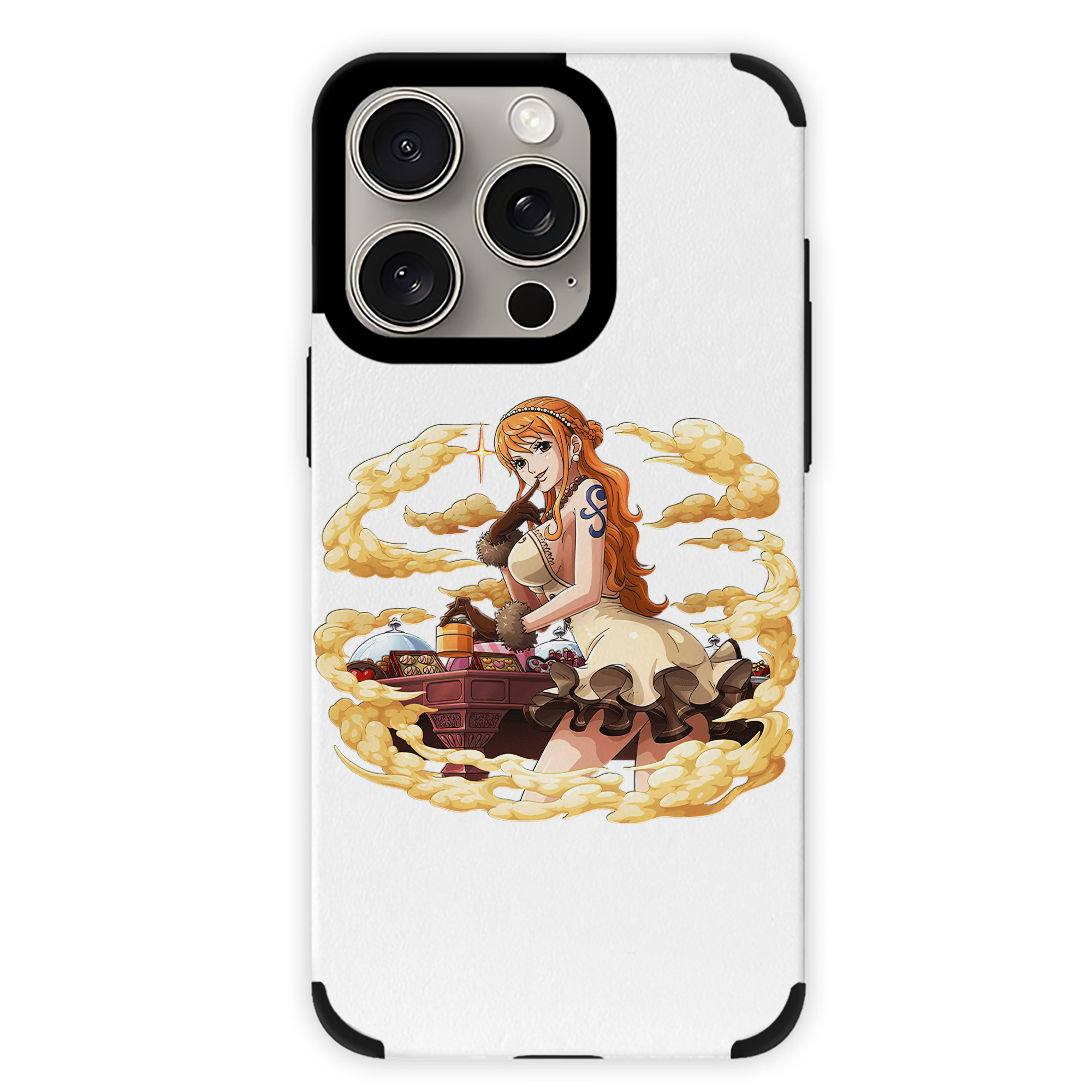 （画像用） ワンピース ナミ ONE PIECE Nami 【iPhone15ProMax対応】 PUレザー スマホケース 耐衝撃＆黄変防止