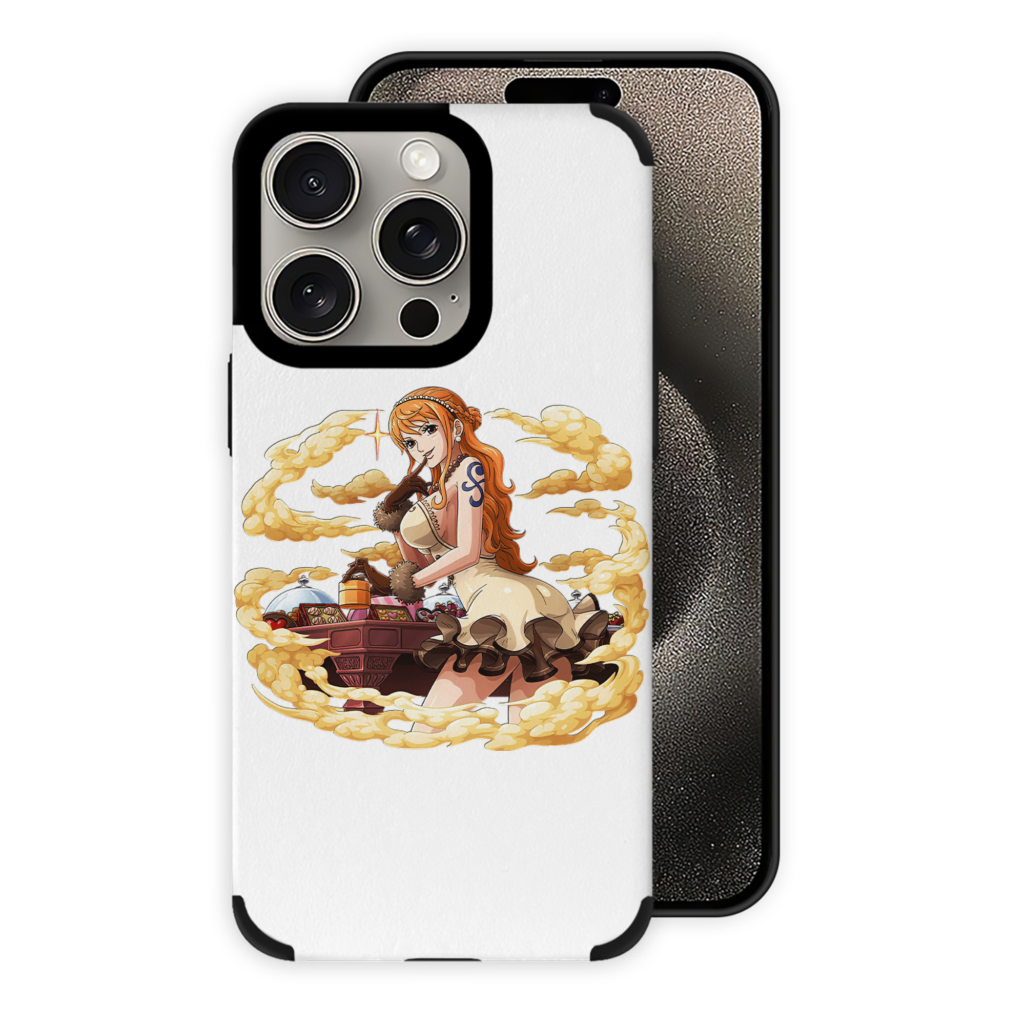 （画像用） ワンピース ナミ ONE PIECE Nami 【iPhone15ProMax対応】 PUレザー スマホケース 耐衝撃＆黄変防止