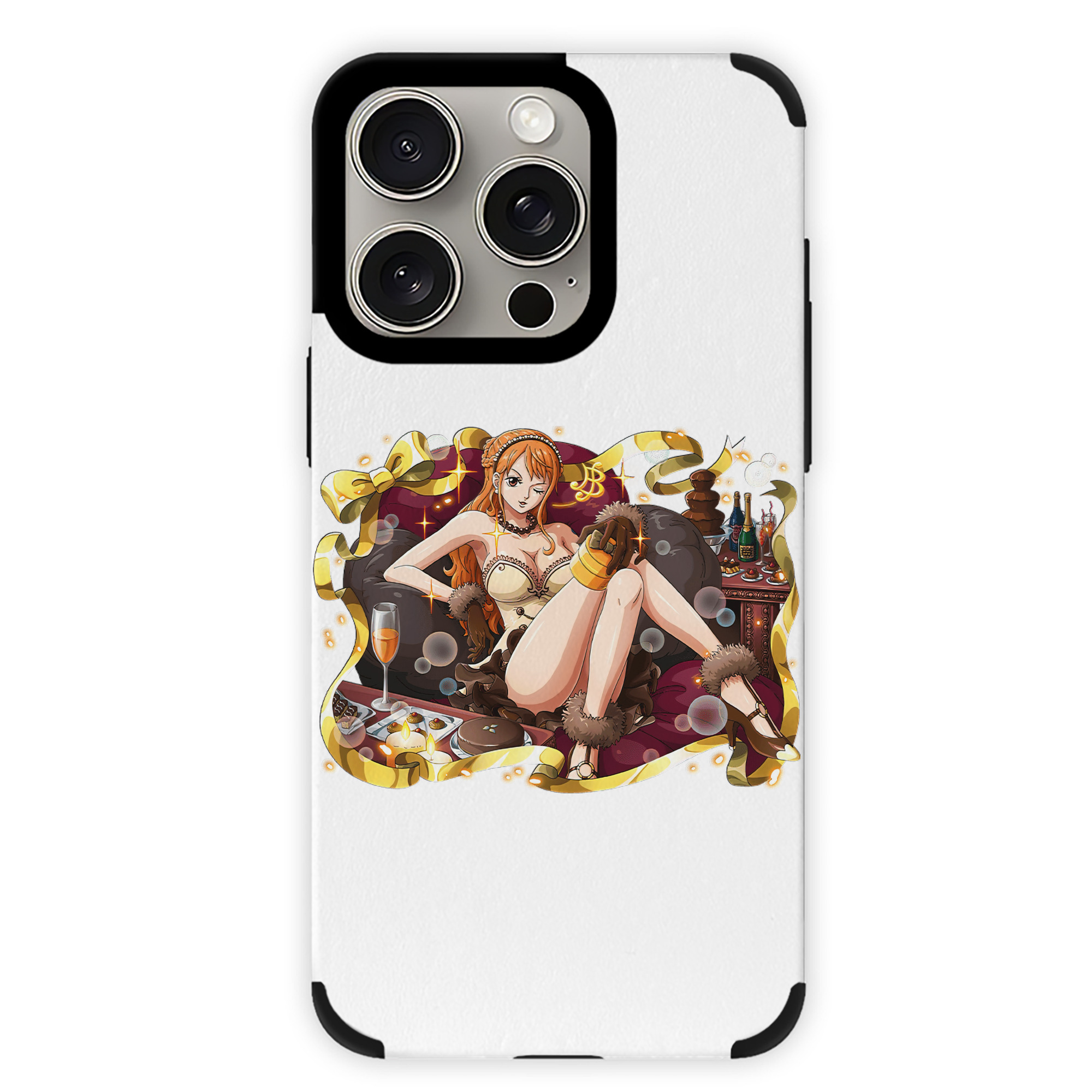 （画像用） ワンピース ナミ ONE PIECE Nami 【iPhone15ProMax対応】 PUレザー スマホケース 耐衝撃＆黄変防止