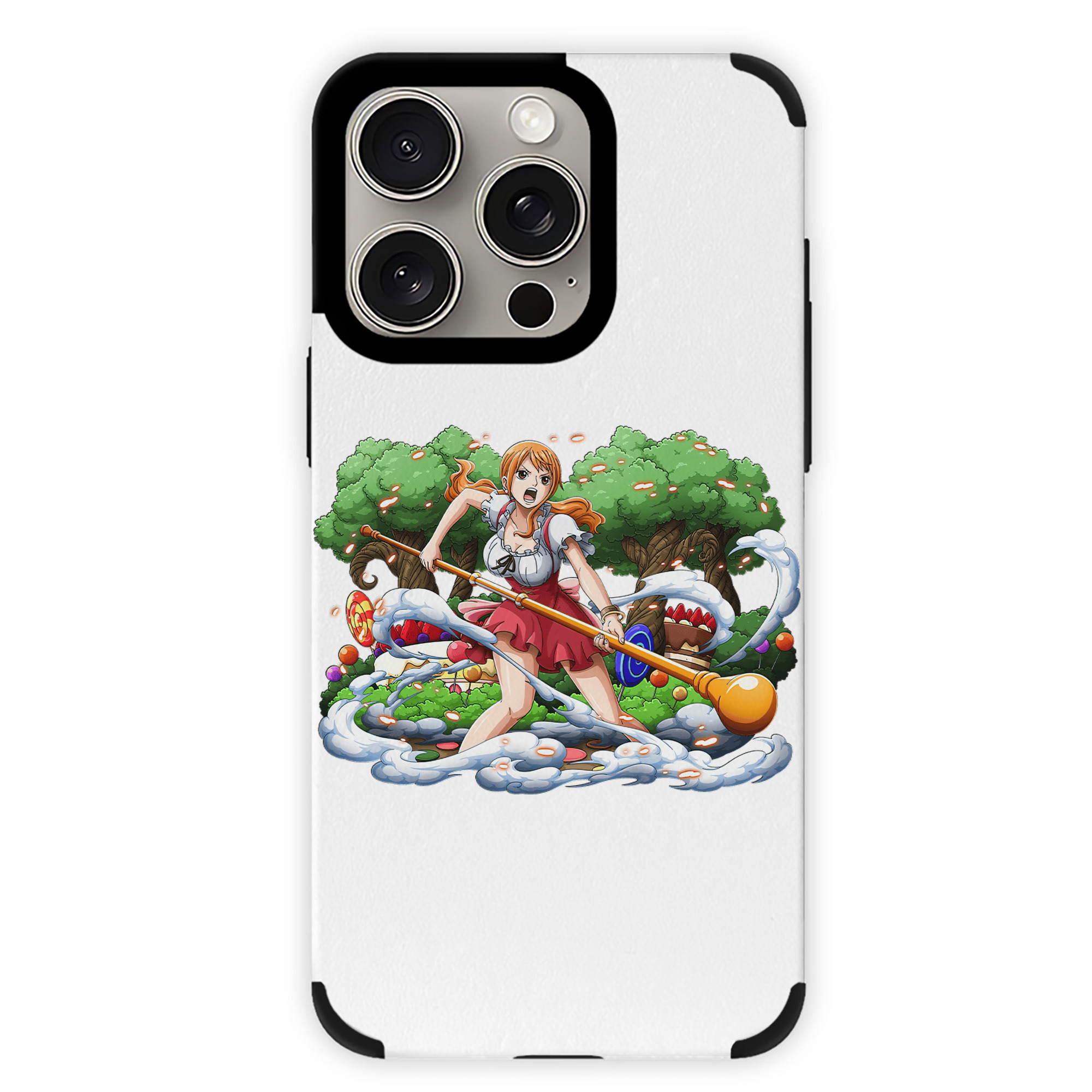 （画像用） ワンピース ナミ ONE PIECE Nami 【iPhone15ProMax対応】 PUレザー スマホケース 耐衝撃＆黄変防止