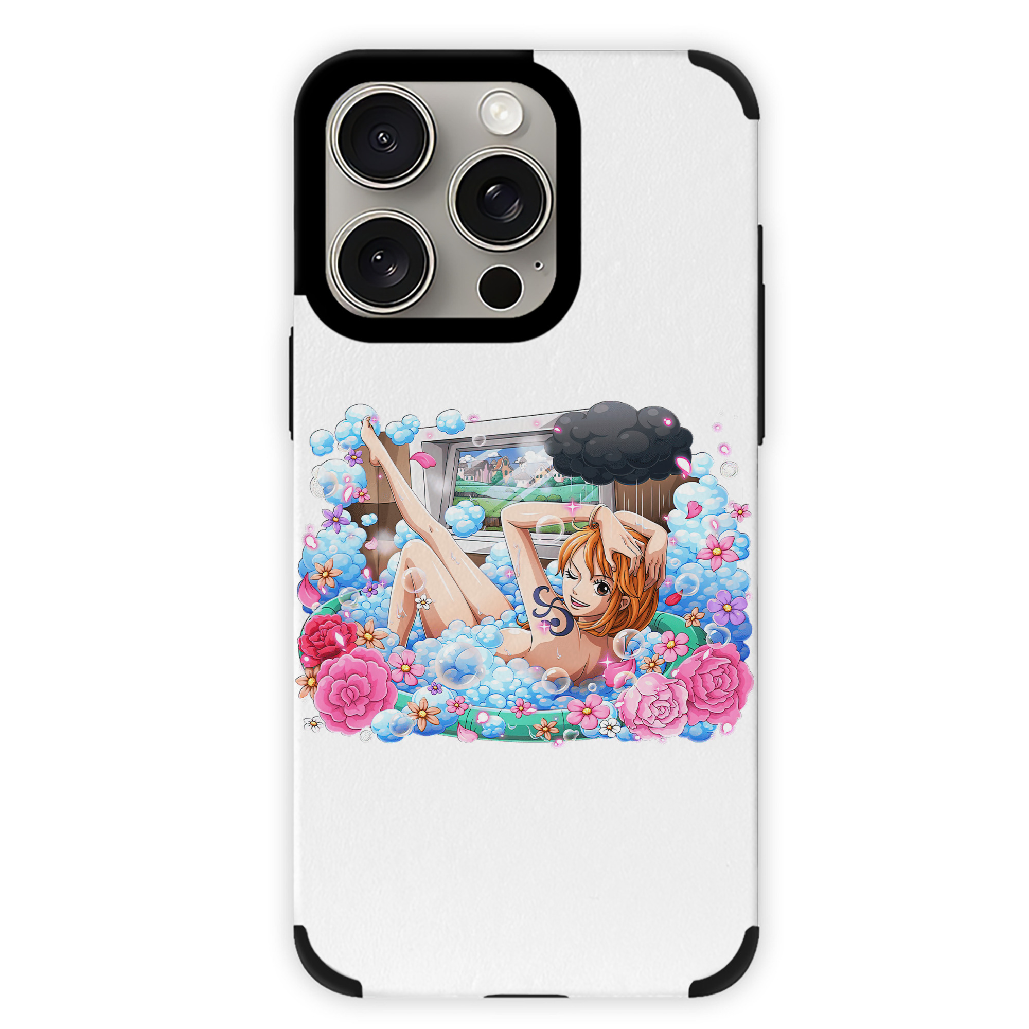 （画像用） ワンピース ナミ ONE PIECE Nami 【iPhone15ProMax対応】 PUレザー スマホケース 耐衝撃＆黄変防止