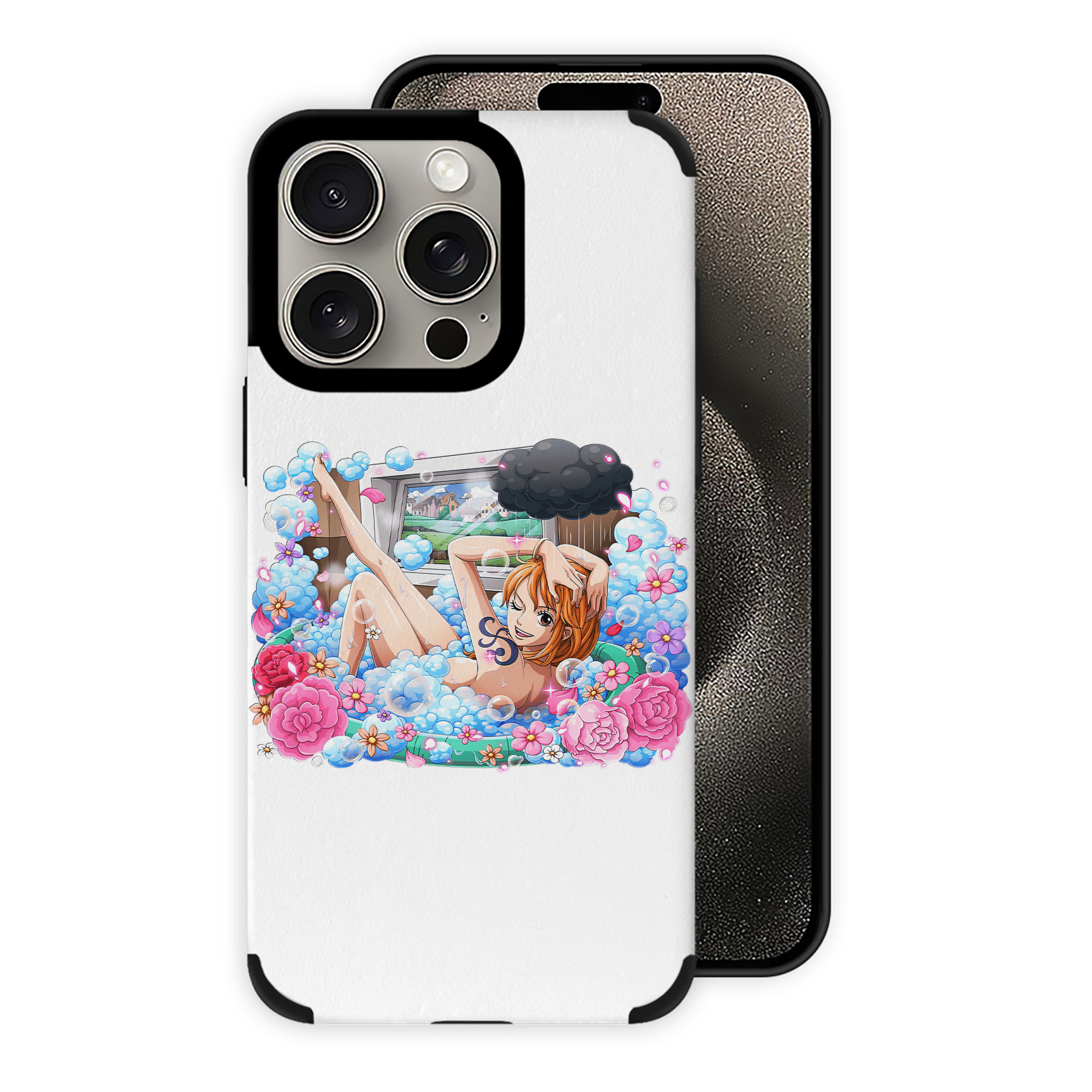 （画像用） ワンピース ナミ ONE PIECE Nami 【iPhone15ProMax対応】 PUレザー スマホケース 耐衝撃＆黄変防止