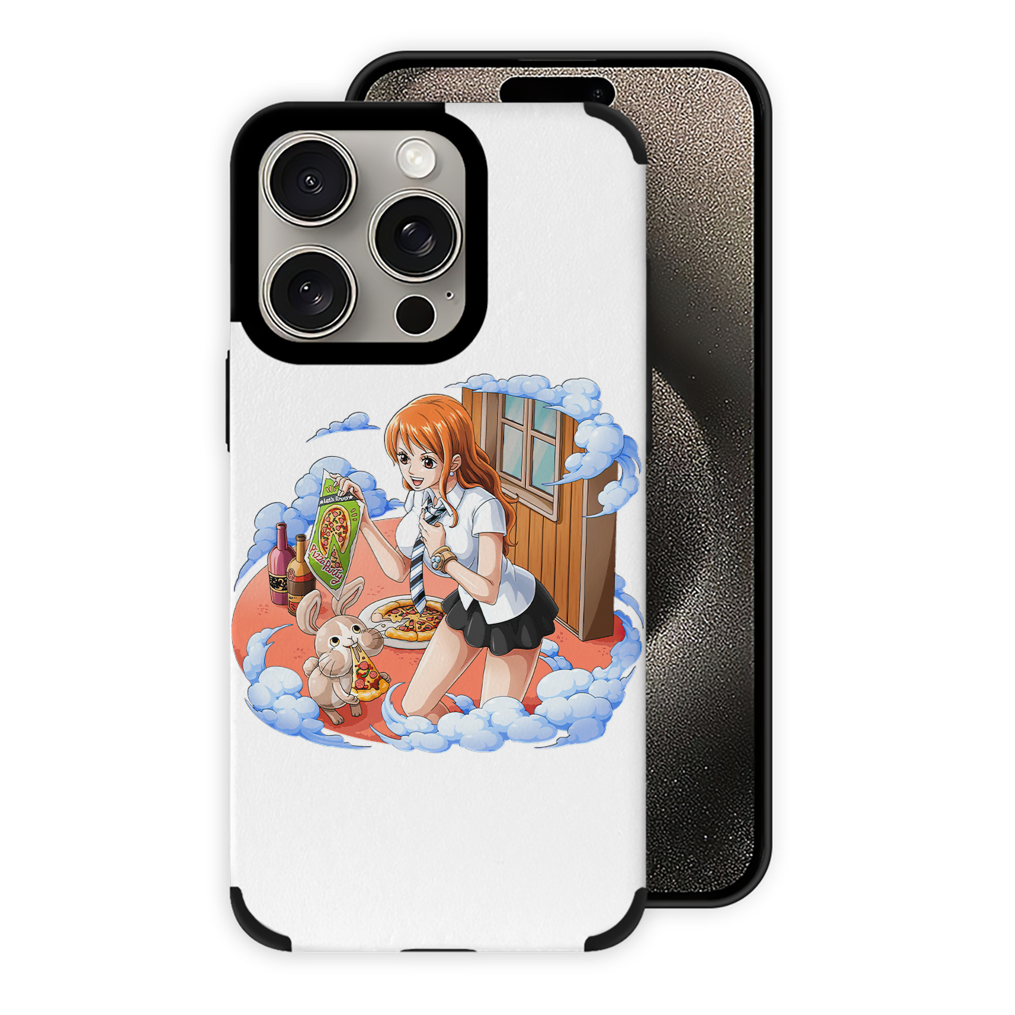 （画像用） ワンピース ナミ ONE PIECE Nami 【iPhone15ProMax対応】 PUレザー スマホケース 耐衝撃＆黄変防止