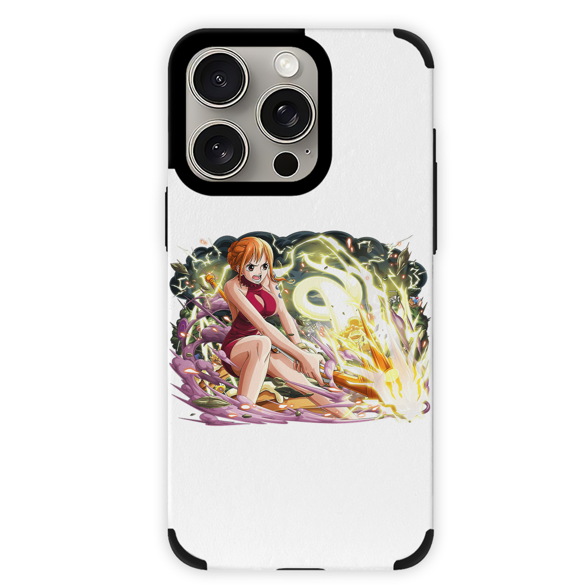 （画像用） ワンピース ナミ ONE PIECE Nami 【iPhone15ProMax対応】 PUレザー スマホケース 耐衝撃＆黄変防止