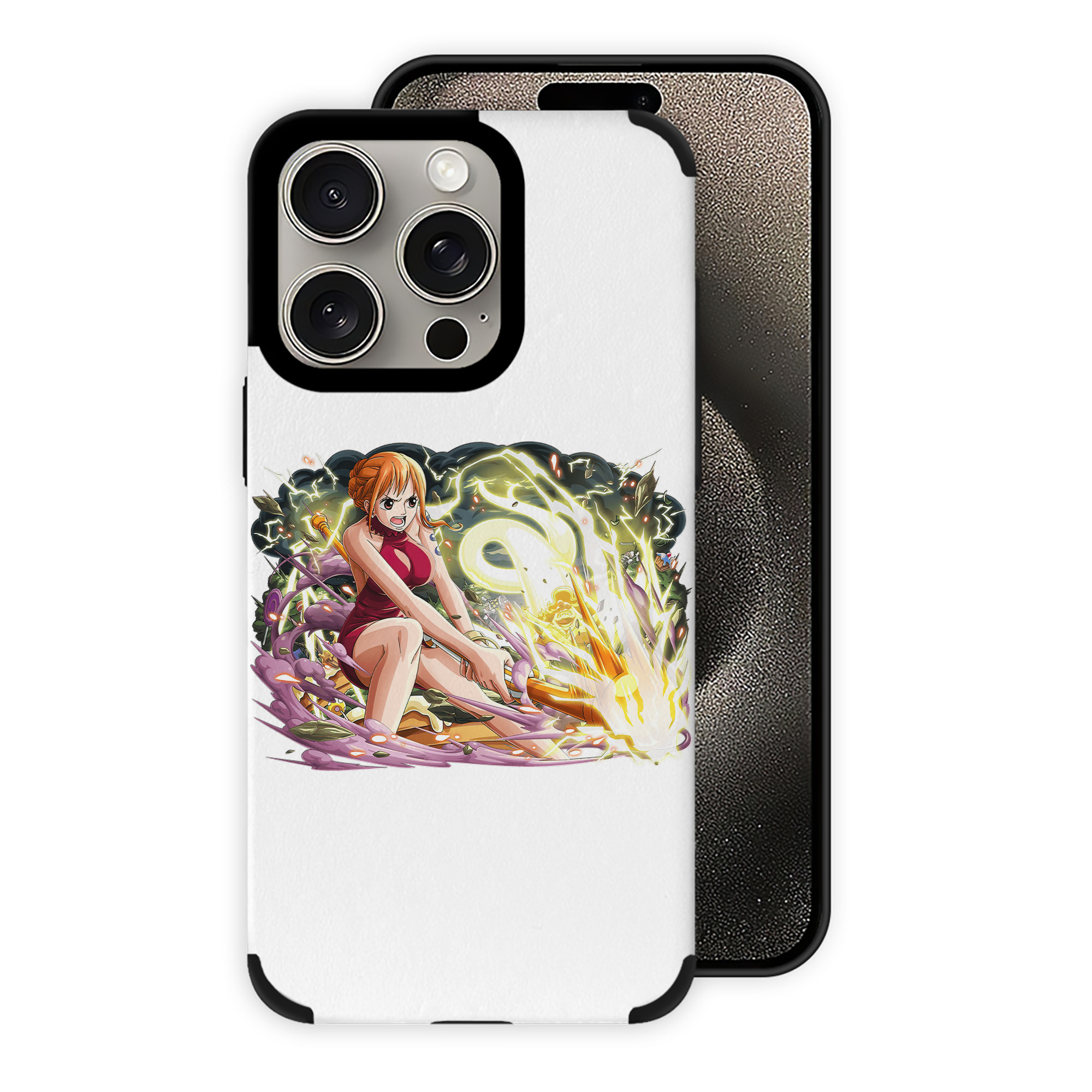 （画像用） ワンピース ナミ ONE PIECE Nami 【iPhone15ProMax対応】 PUレザー スマホケース 耐衝撃＆黄変防止