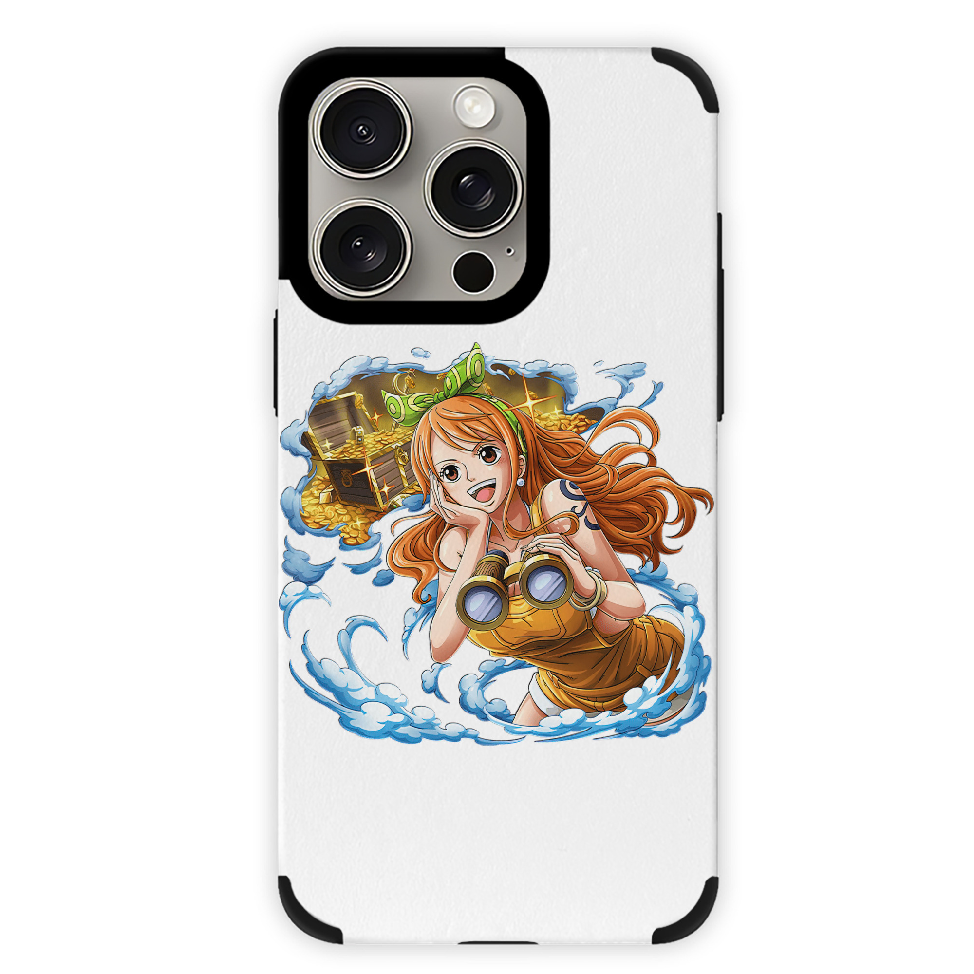 （画像用） ワンピース ナミ ONE PIECE Nami 【iPhone15ProMax対応】 PUレザー スマホケース 耐衝撃＆黄変防止