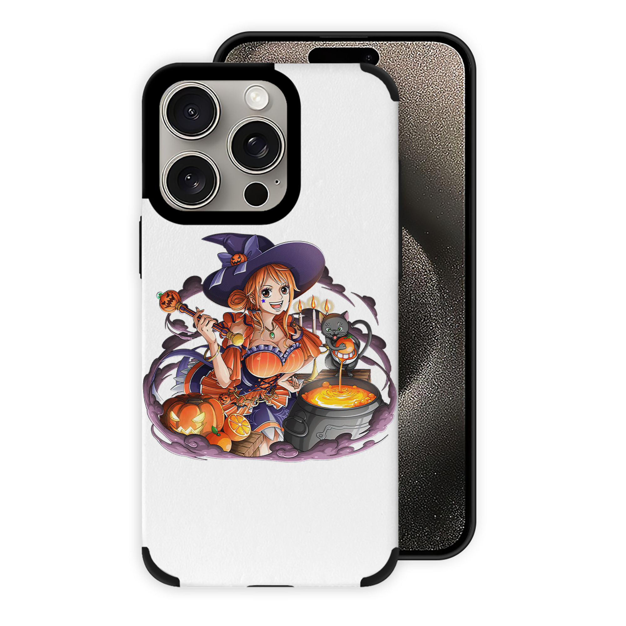（画像用） ワンピース ナミ ONE PIECE Nami 【iPhone15ProMax対応】 PUレザー スマホケース 耐衝撃＆黄変防止