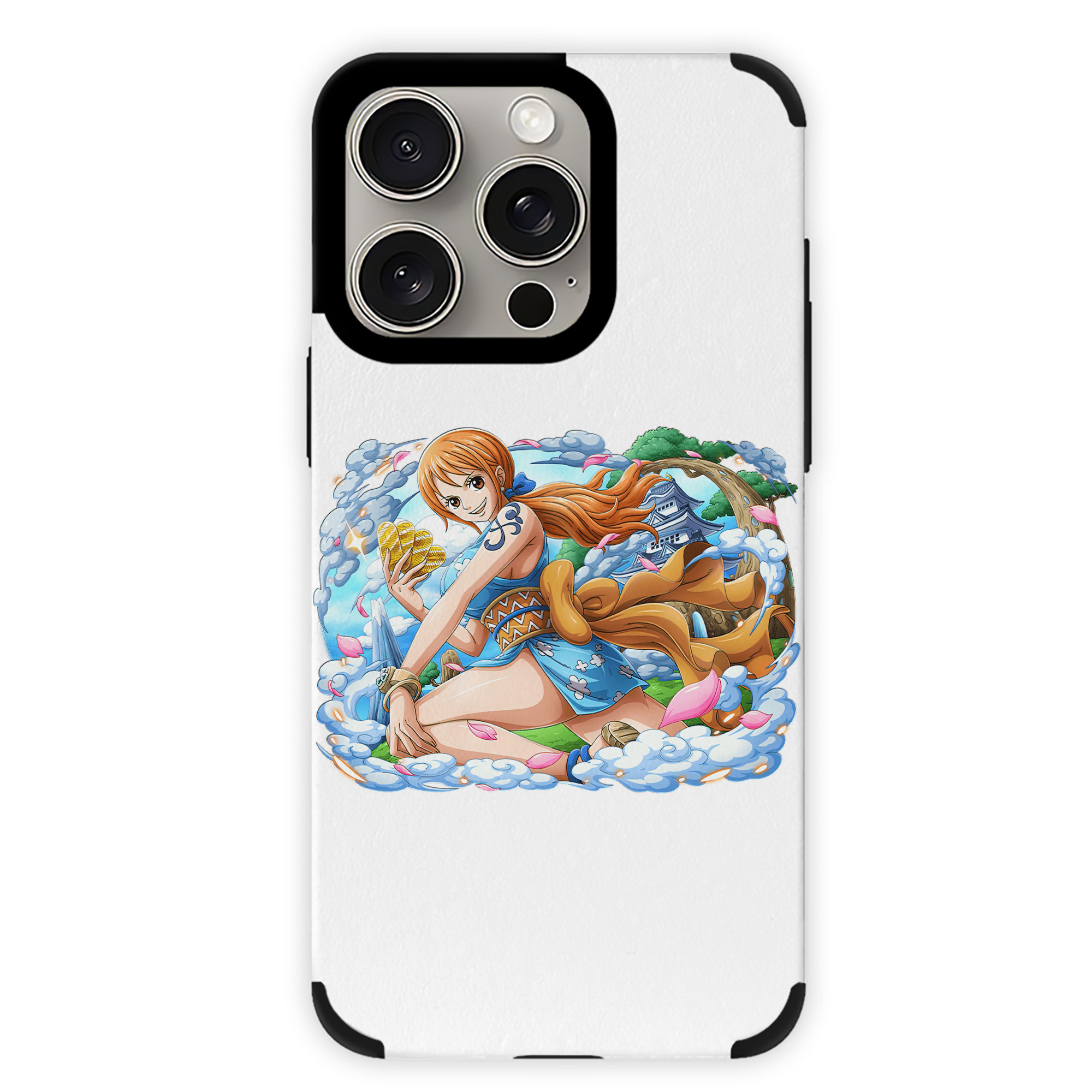（画像用） ワンピース ナミ ONE PIECE Nami 【iPhone15ProMax対応】 PUレザー スマホケース 耐衝撃＆黄変防止