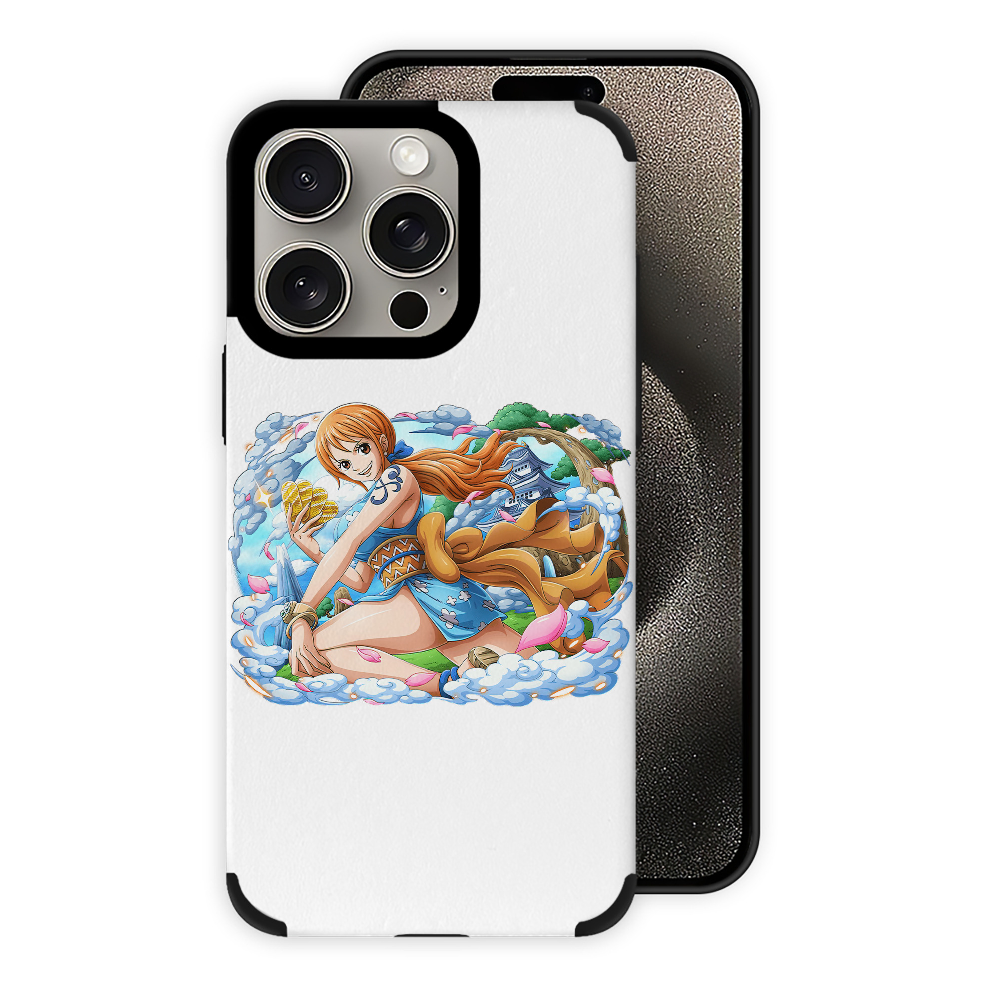 （画像用） ワンピース ナミ ONE PIECE Nami 【iPhone15ProMax対応】 PUレザー スマホケース 耐衝撃＆黄変防止