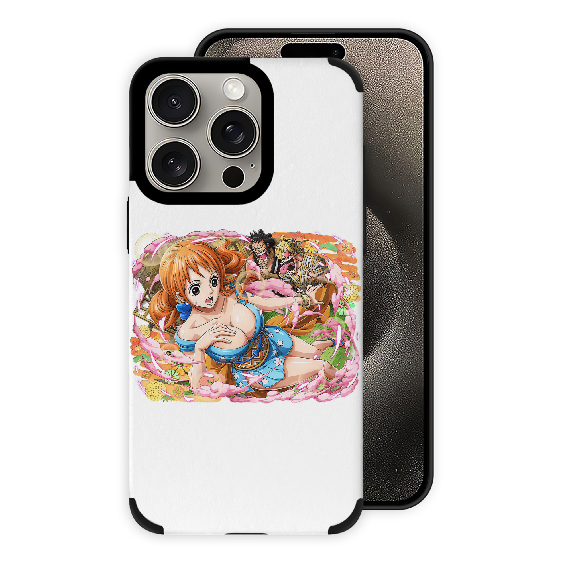（画像用） ワンピース ナミ ONE PIECE Nami 【iPhone15ProMax対応】 PUレザー スマホケース 耐衝撃＆黄変防止