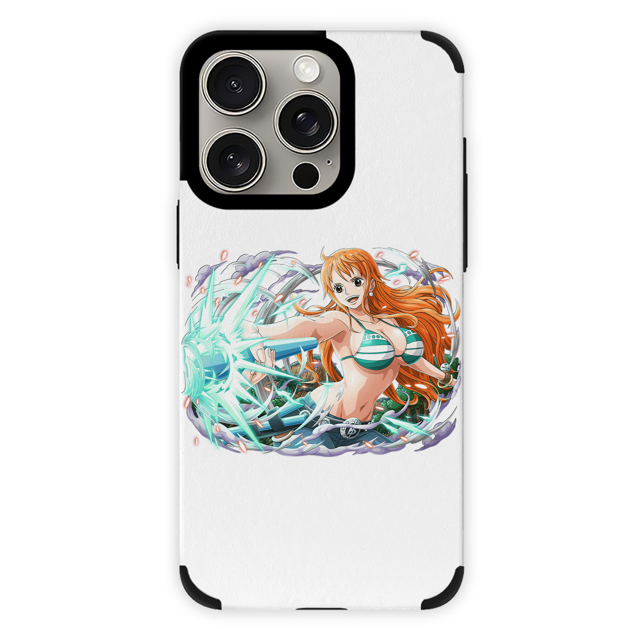 （画像用） ワンピース ナミ ONE PIECE Nami 【iPhone15ProMax対応】 PUレザー スマホケース 耐衝撃＆黄変防止