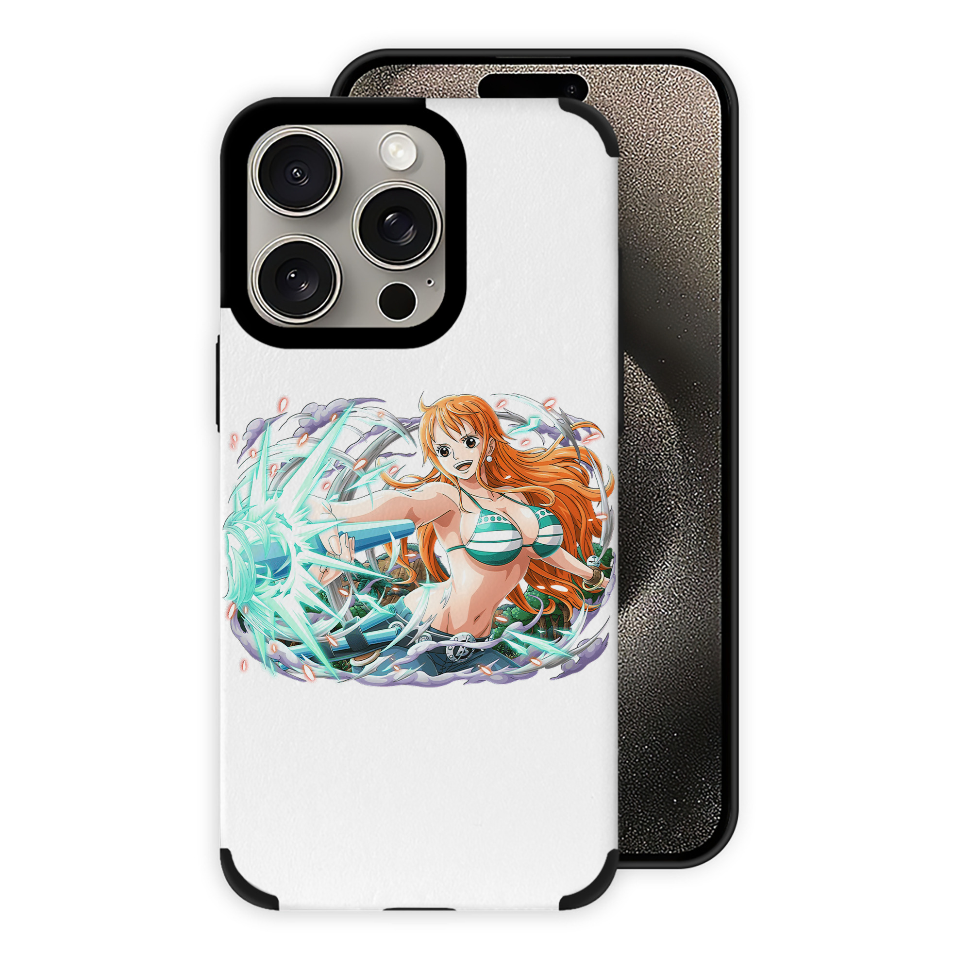 （画像用） ワンピース ナミ ONE PIECE Nami 【iPhone15ProMax対応】 PUレザー スマホケース 耐衝撃＆黄変防止
