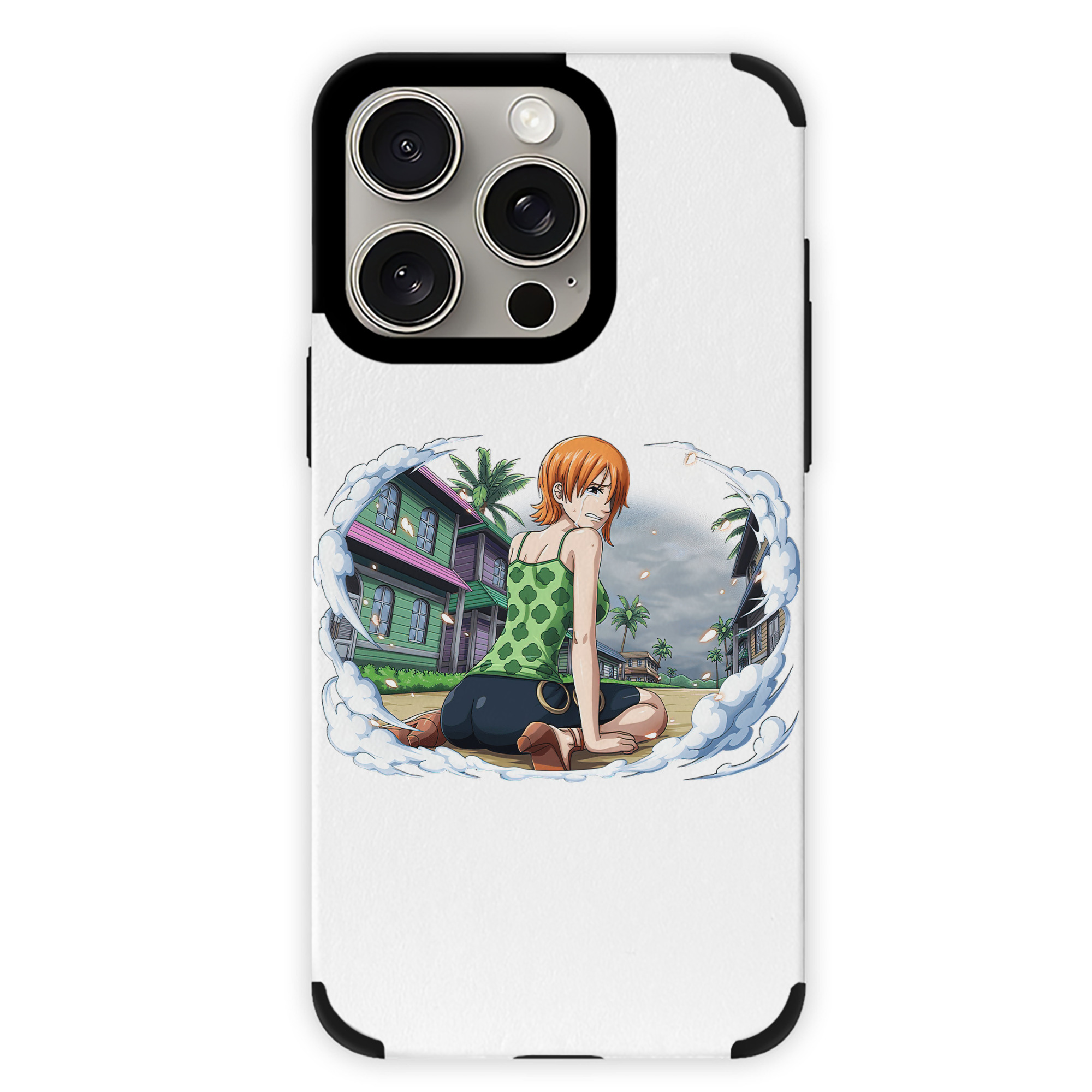 （画像用） ワンピース ナミ ONE PIECE Nami 【iPhone15ProMax対応】 PUレザー スマホケース 耐衝撃＆黄変防止