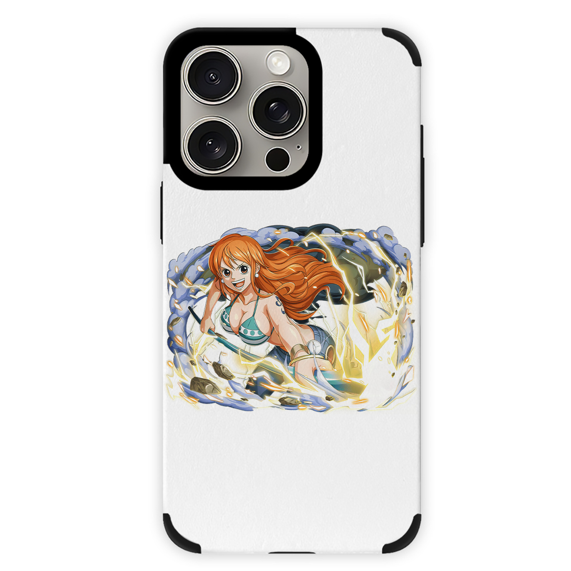（画像用） ワンピース ナミ ONE PIECE Nami 【iPhone15ProMax対応】 PUレザー スマホケース 耐衝撃＆黄変防止