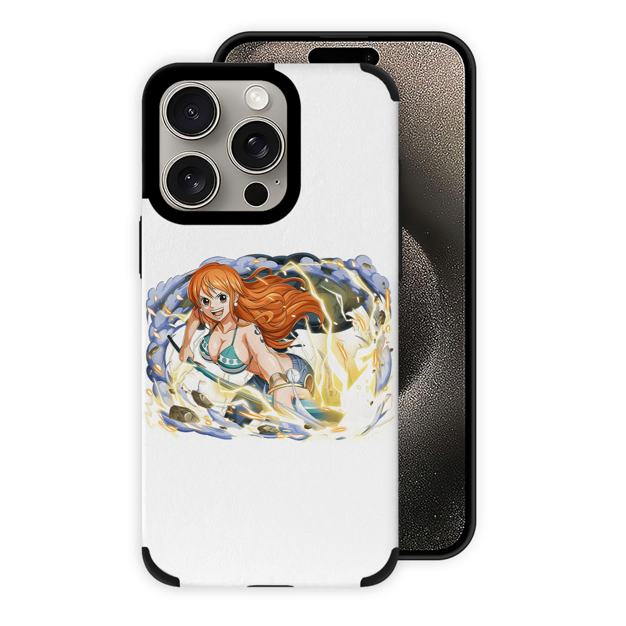 （画像用） ワンピース ナミ ONE PIECE Nami 【iPhone15ProMax対応】 PUレザー スマホケース 耐衝撃＆黄変防止
