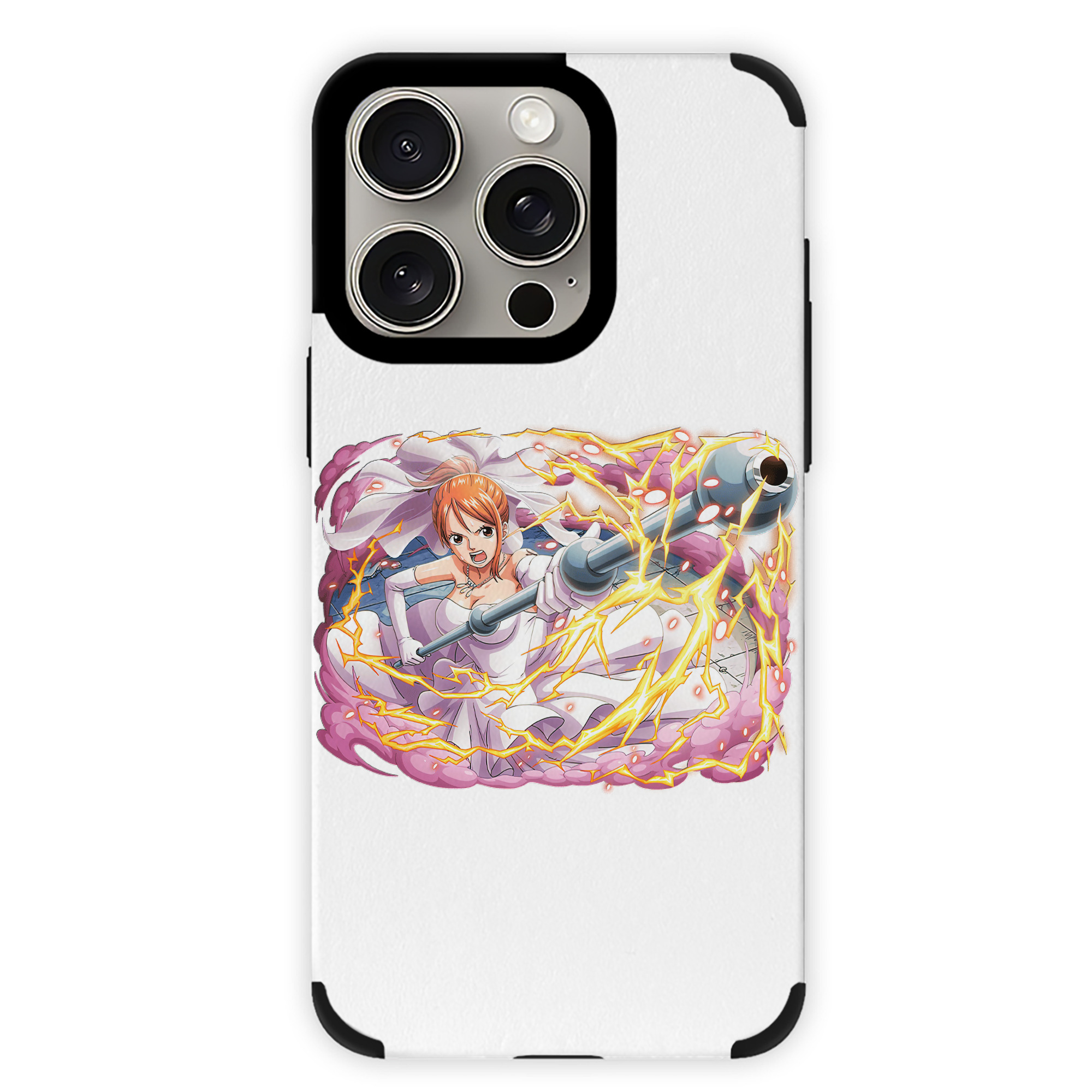 （画像用） ワンピース ナミ ONE PIECE Nami 【iPhone15ProMax対応】 PUレザー スマホケース 耐衝撃＆黄変防止