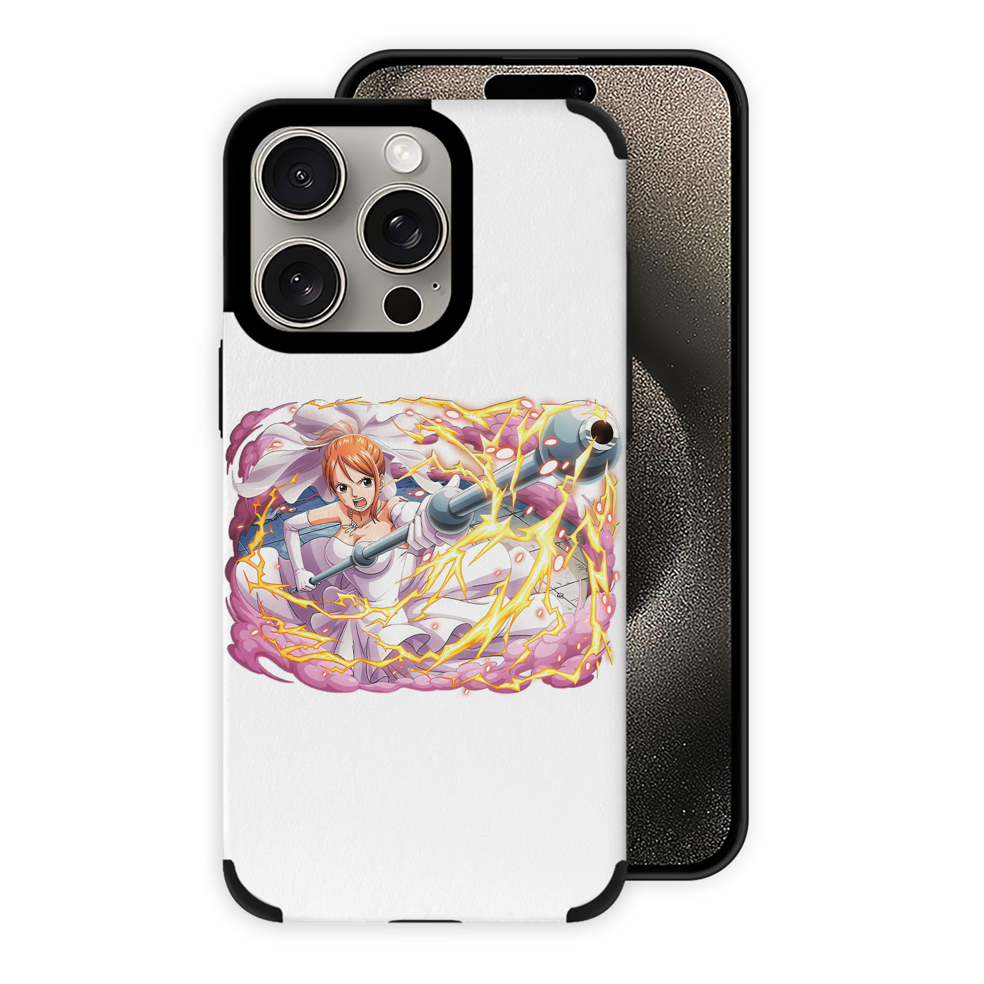 （画像用） ワンピース ナミ ONE PIECE Nami 【iPhone15ProMax対応】 PUレザー スマホケース 耐衝撃＆黄変防止
