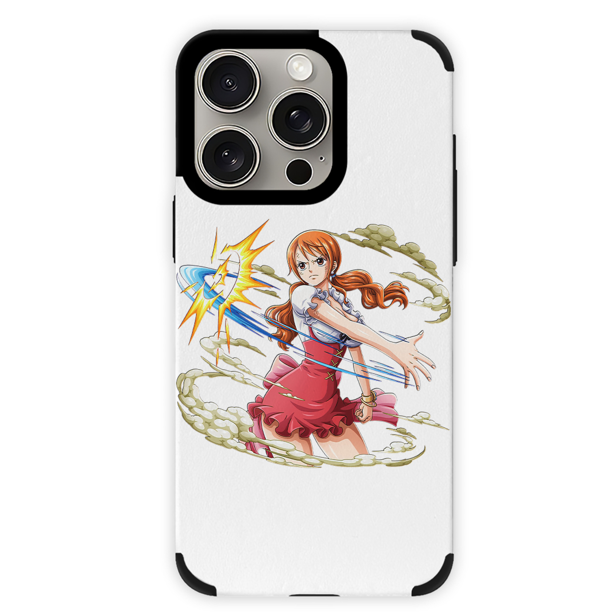 （画像用） ワンピース ナミ ONE PIECE Nami 【iPhone15ProMax対応】 PUレザー スマホケース 耐衝撃＆黄変防止