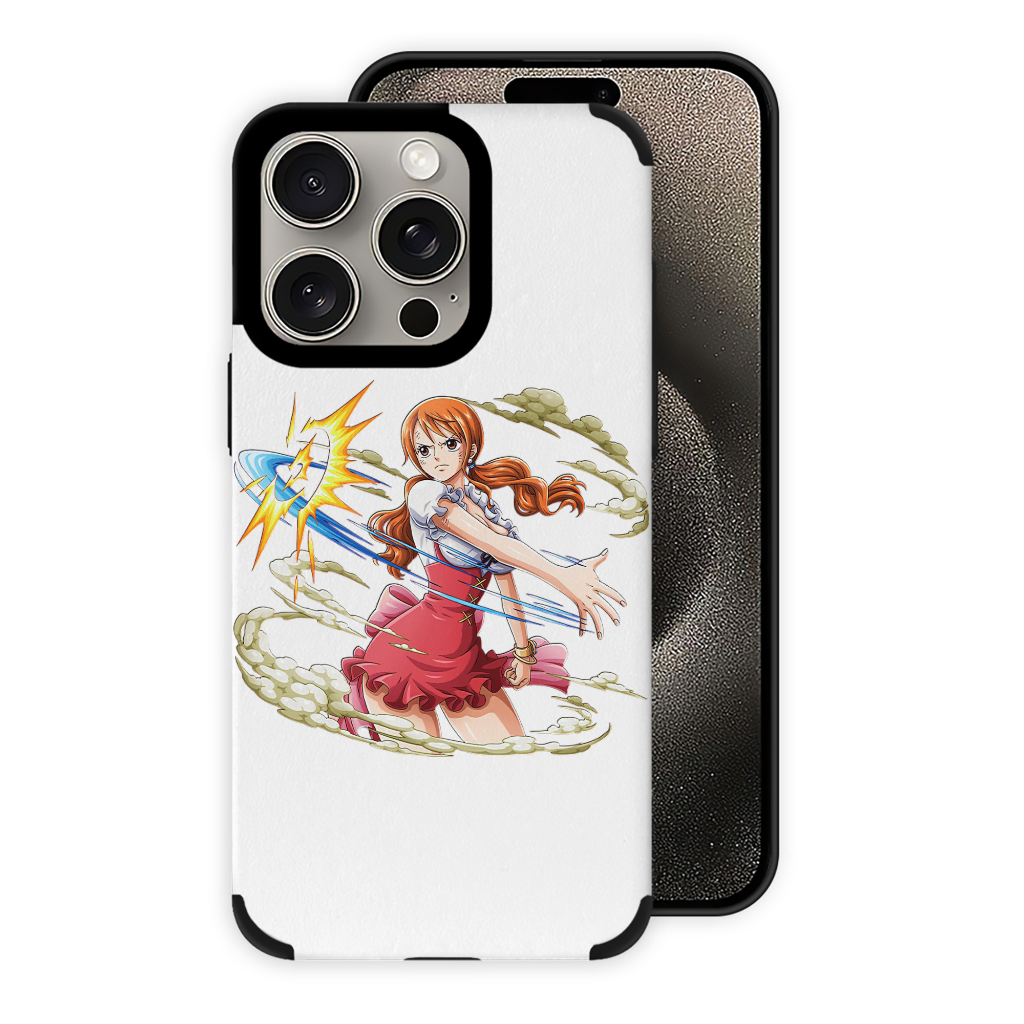 （画像用） ワンピース ナミ ONE PIECE Nami 【iPhone15ProMax対応】 PUレザー スマホケース 耐衝撃＆黄変防止