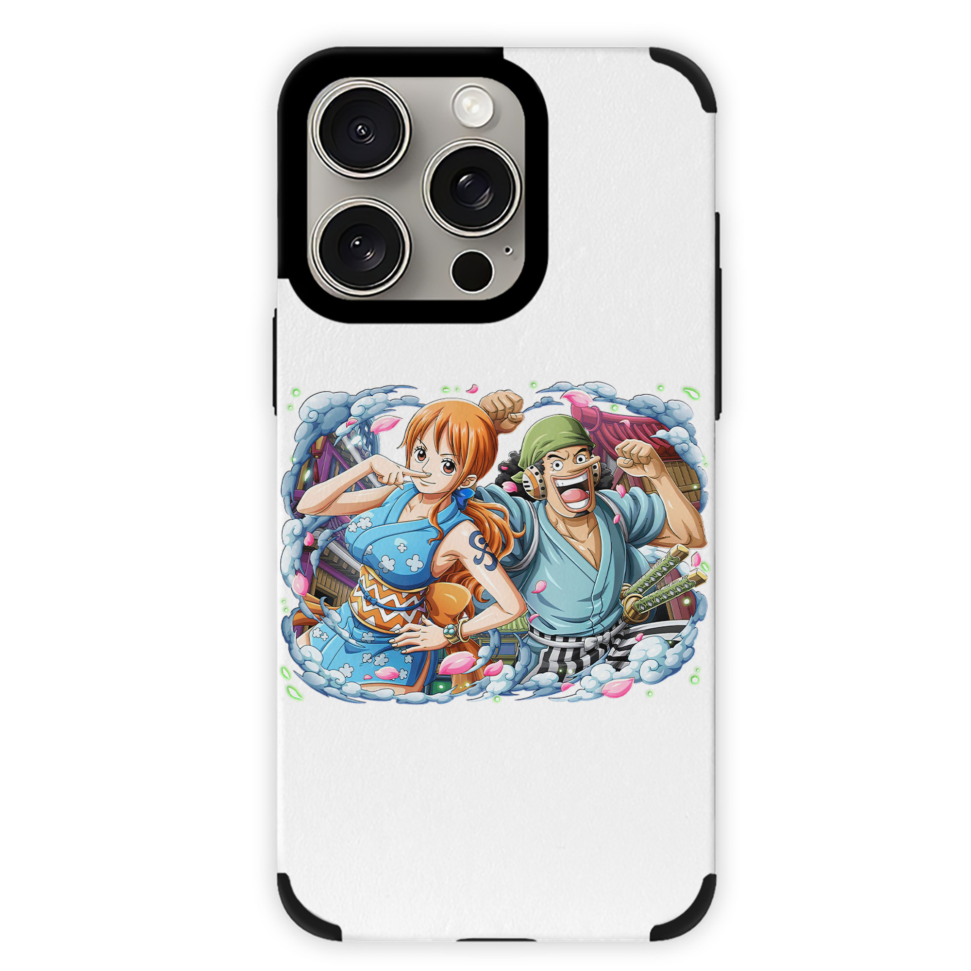 （画像用） ワンピース ナミ ONE PIECE Nami 【iPhone15ProMax対応】 PUレザー スマホケース 耐衝撃＆黄変防止