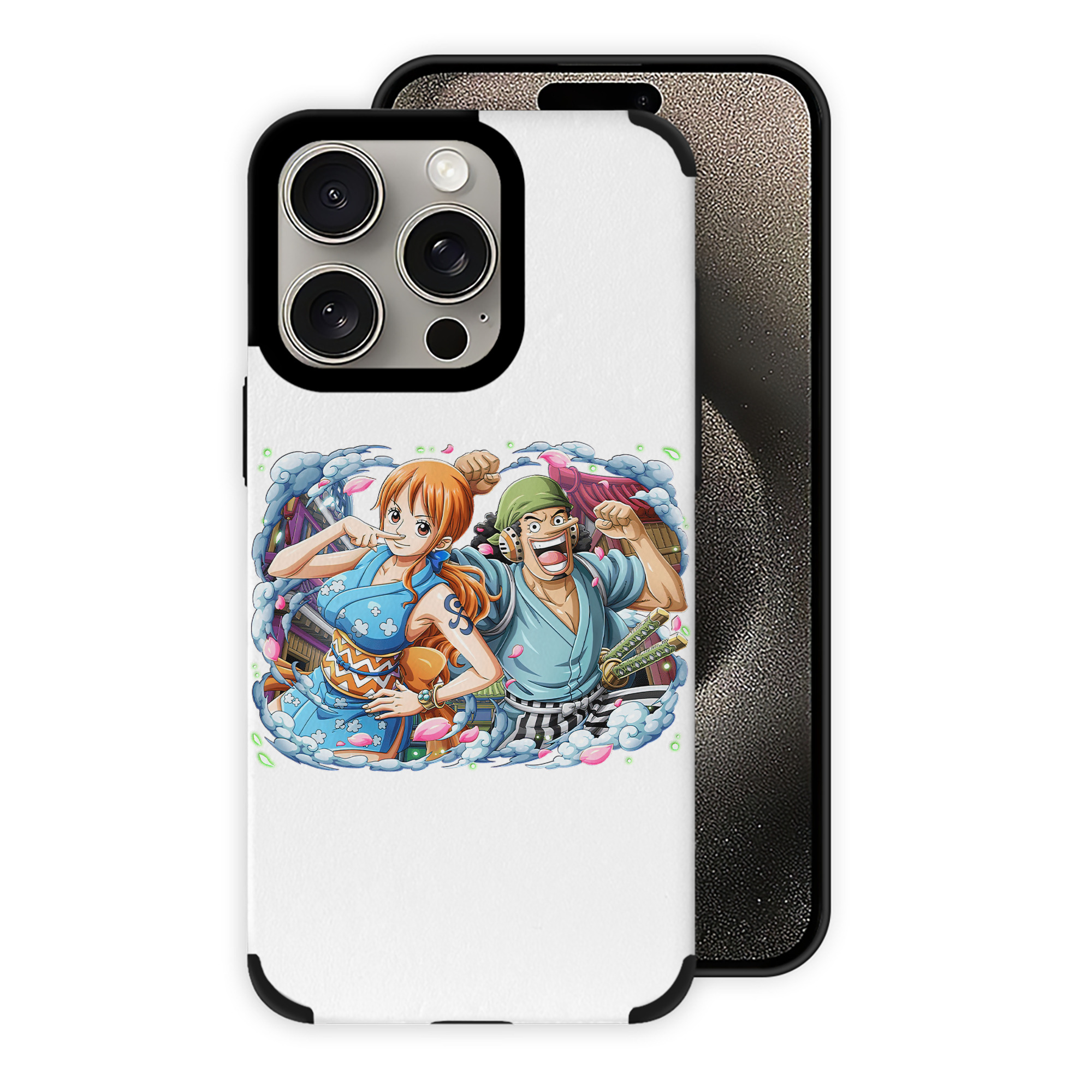 （画像用） ワンピース ナミ ONE PIECE Nami 【iPhone15ProMax対応】 PUレザー スマホケース 耐衝撃＆黄変防止