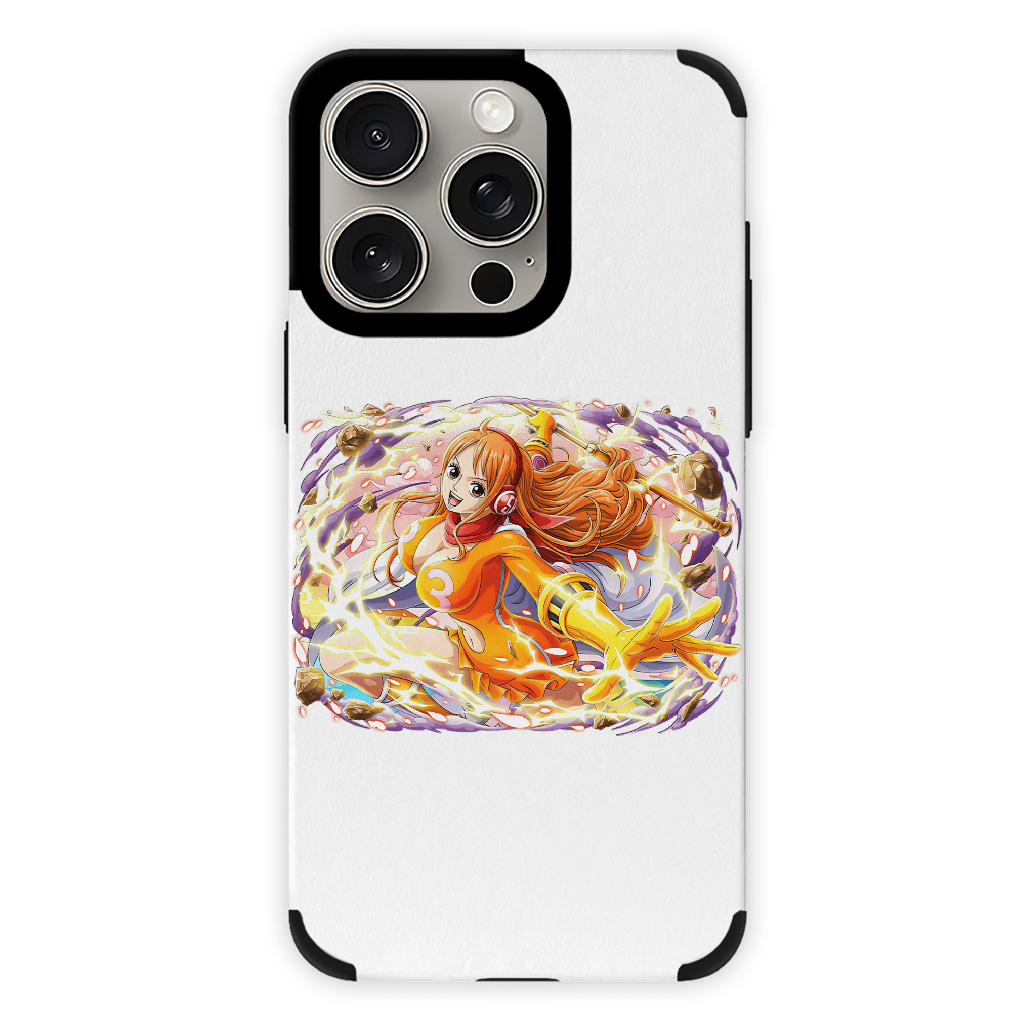 （画像用） ワンピース ナミ ONE PIECE Nami 【iPhone15ProMax対応】 PUレザー スマホケース 耐衝撃＆黄変防止