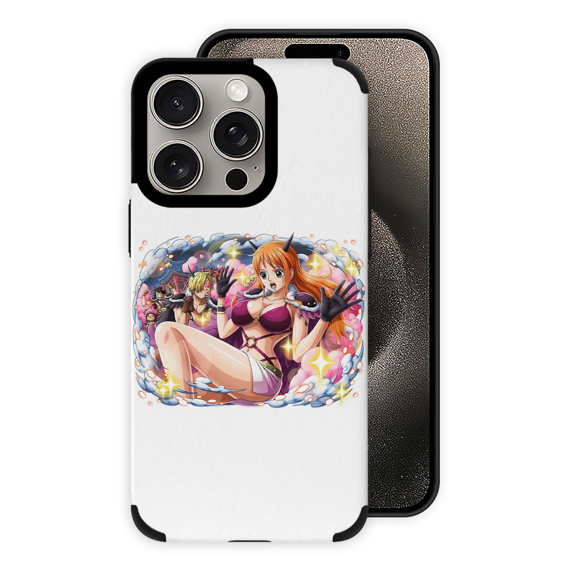 （画像用） ワンピース ナミ ONE PIECE Nami 【iPhone15ProMax対応】 PUレザー スマホケース 耐衝撃＆黄変防止