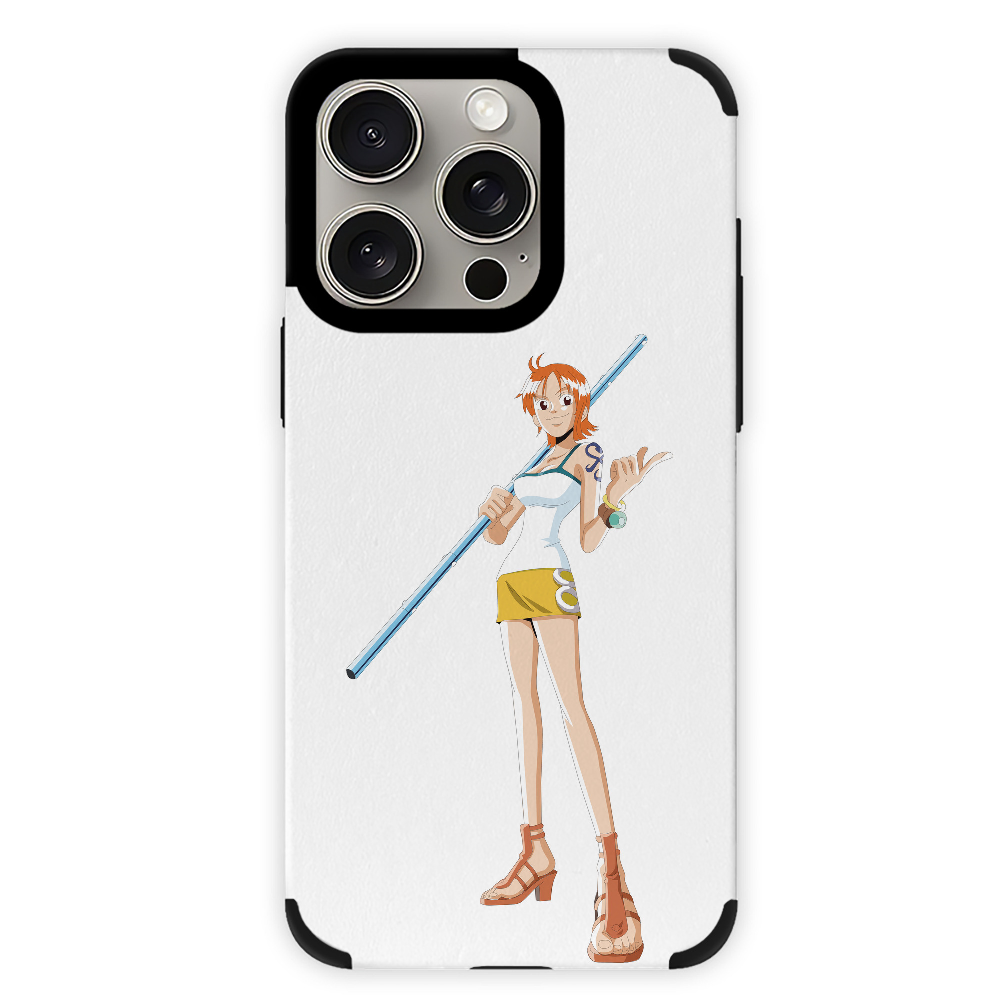 （画像用） ワンピース ナミ ONE PIECE Nami 【iPhone15ProMax対応】 PUレザー スマホケース 耐衝撃＆黄変防止