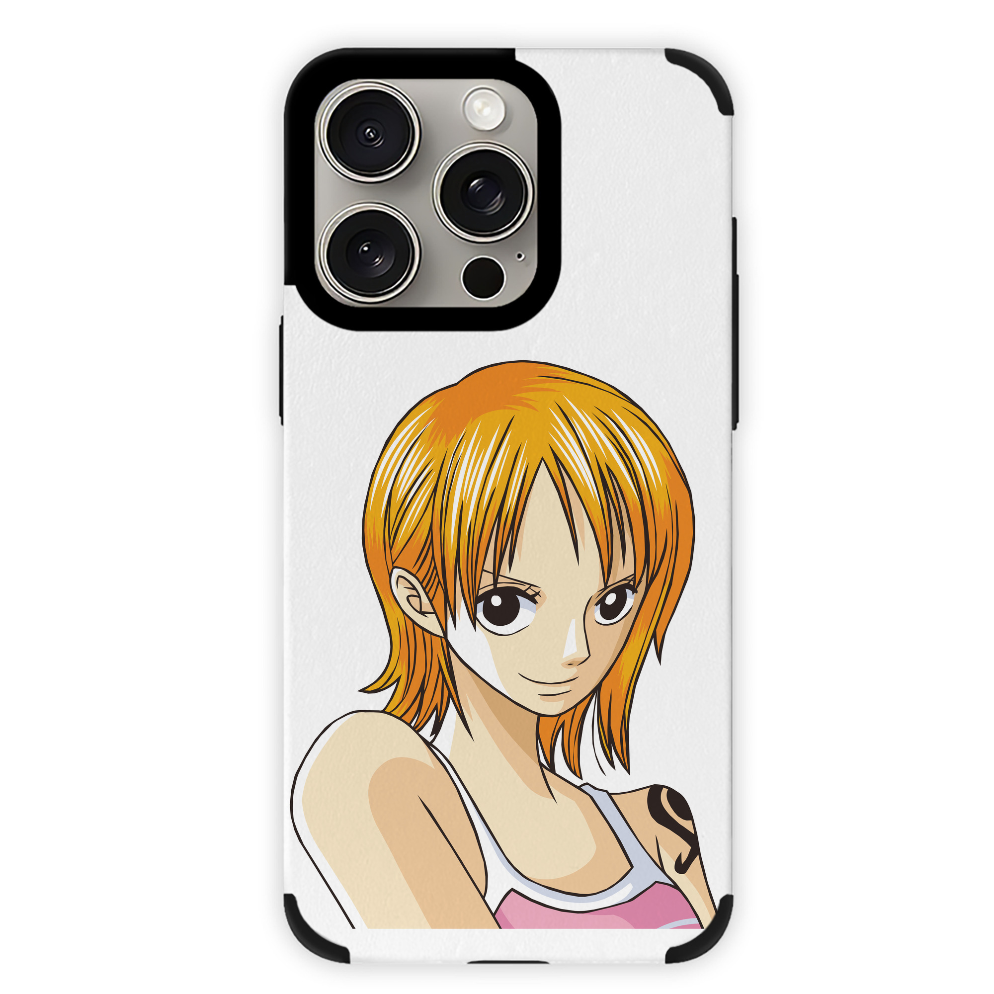 （画像用） ワンピース ナミ ONE PIECE Nami 【iPhone15ProMax対応】 PUレザー スマホケース 耐衝撃＆黄変防止