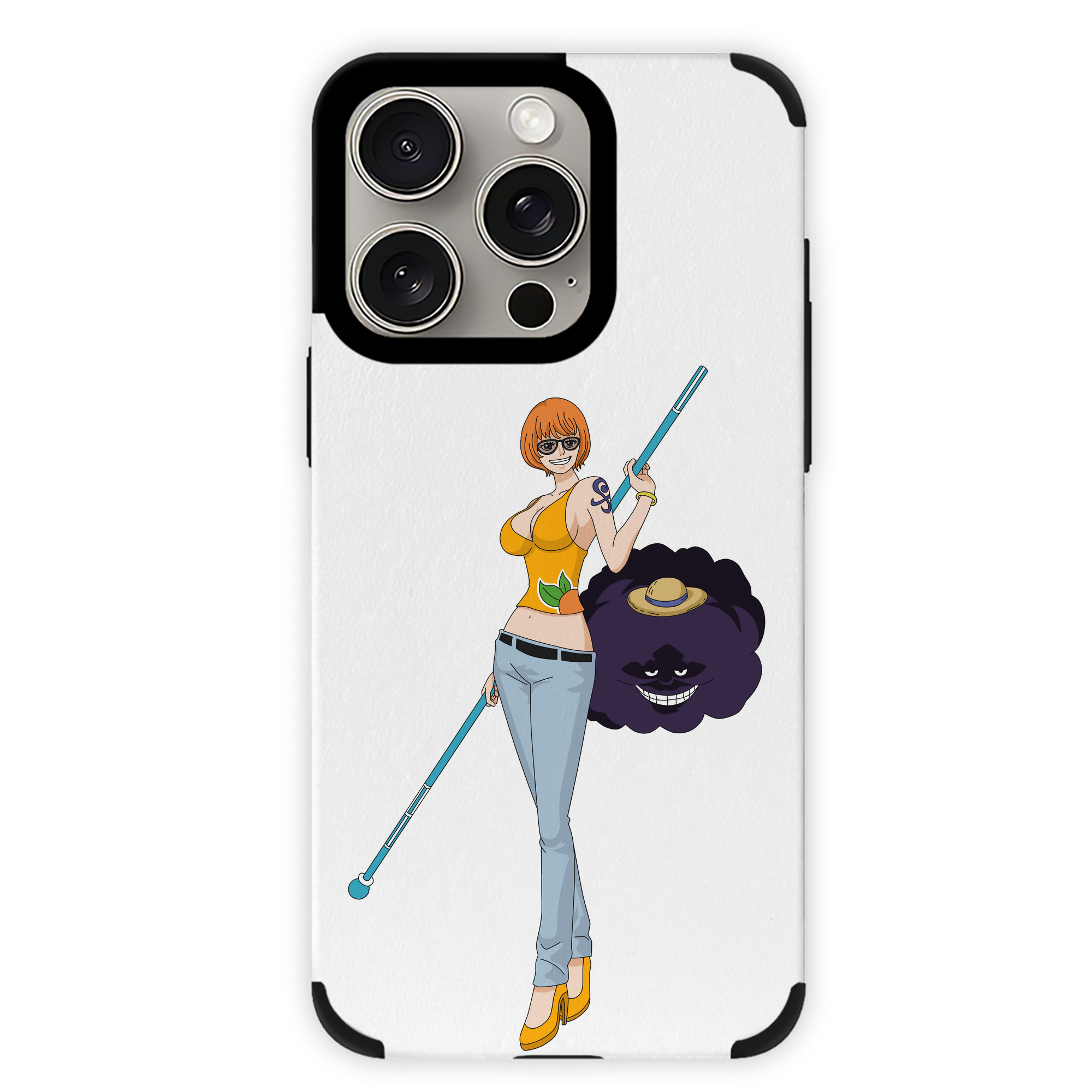 （画像用） ワンピース ナミ ONE PIECE Nami 【iPhone15ProMax対応】 PUレザー スマホケース 耐衝撃＆黄変防止
