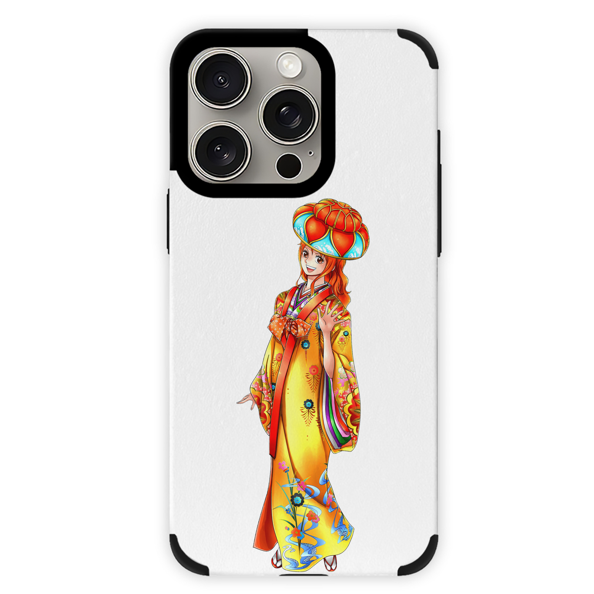 （画像用） ワンピース ナミ ONE PIECE Nami 【iPhone15ProMax対応】 PUレザー スマホケース 耐衝撃＆黄変防止