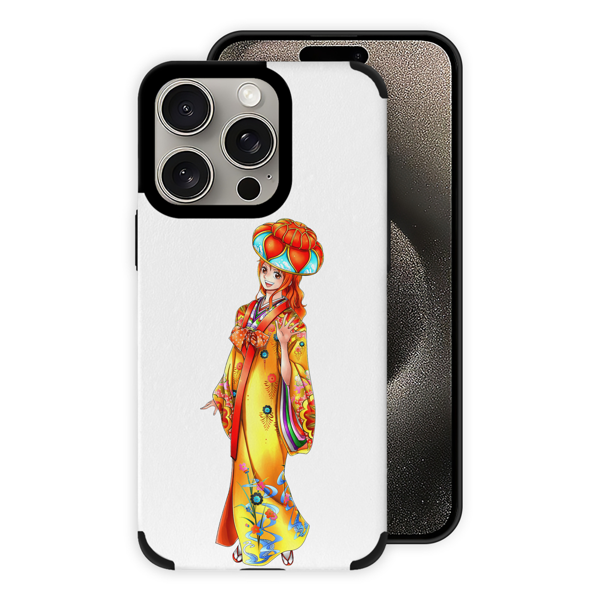 （画像用） ワンピース ナミ ONE PIECE Nami 【iPhone15ProMax対応】 PUレザー スマホケース 耐衝撃＆黄変防止