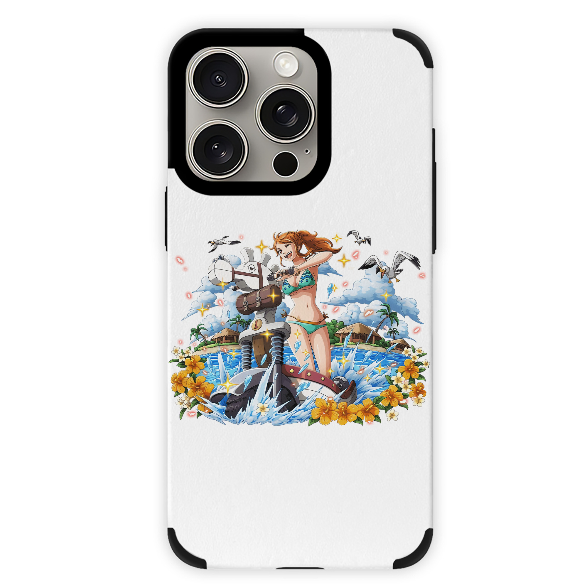 （画像用） ワンピース ナミ ONE PIECE Nami 【iPhone15ProMax対応】 PUレザー スマホケース 耐衝撃＆黄変防止