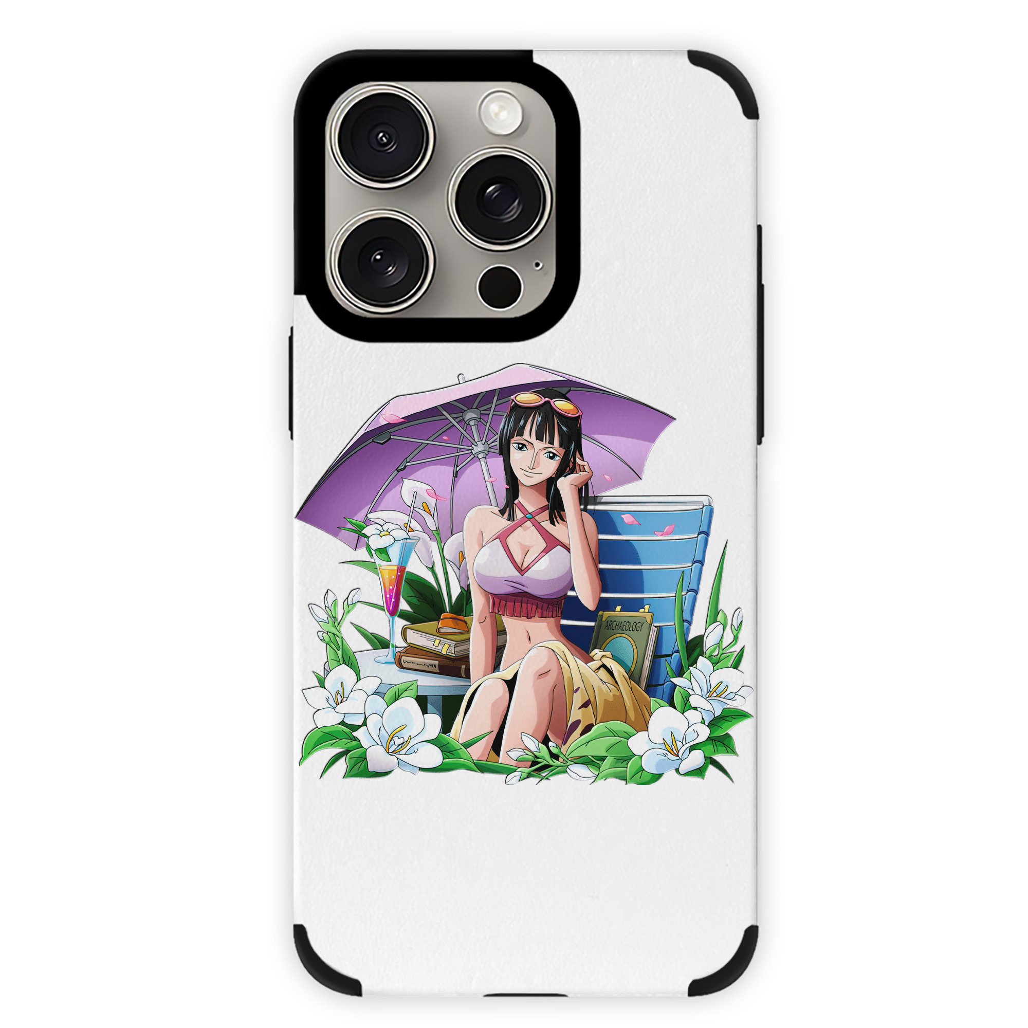 （画像用） ワンピース ニコ・ロビン ONE PIECE Nico Robin 【iPhone15ProMax対応】 PUレザー スマホケース 耐衝撃＆黄変防止