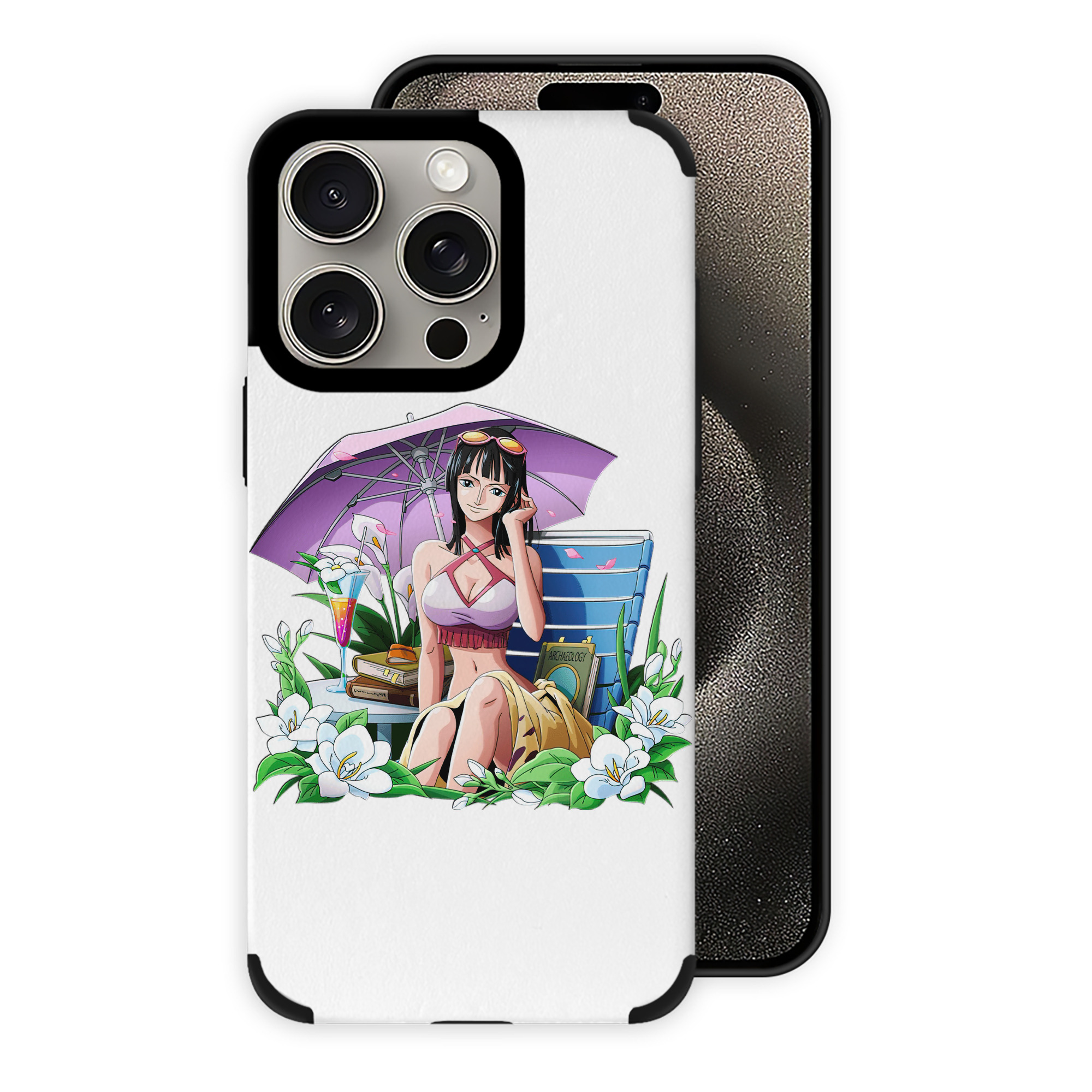 （画像用） ワンピース ニコ・ロビン ONE PIECE Nico Robin 【iPhone15ProMax対応】 PUレザー スマホケース 耐衝撃＆黄変防止