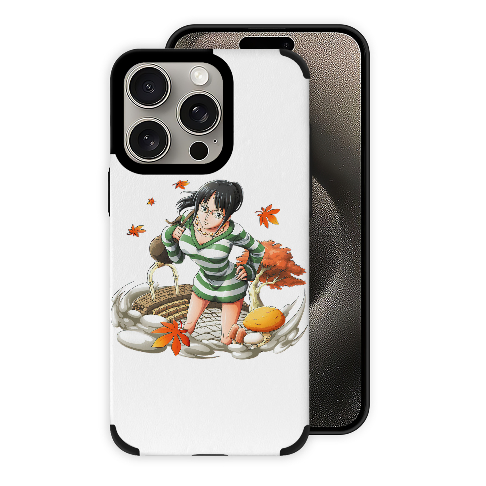 （画像用） ワンピース ニコ・ロビン ONE PIECE Nico Robin 【iPhone15ProMax対応】 PUレザー スマホケース 耐衝撃＆黄変防止